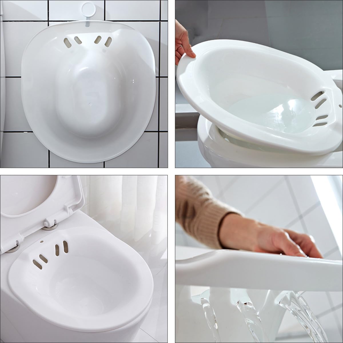 Generisch Postpartal Sitzbad für Frauen - Wide Edges, Anti-Spill, Durable, Wall Support - Passend für alle Toiletten, perfekt für Intimpflege und Erholung nach der Geburt