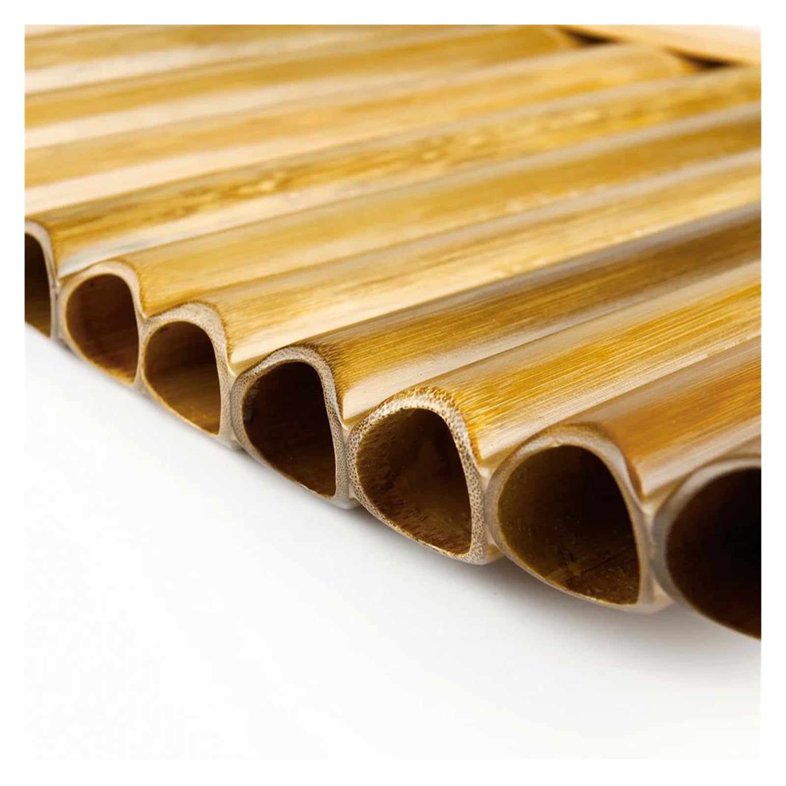 Professionelles Panflöten Blasinstrument Professionelles Traditionelles Musikinstrument Bambus G Taste Panflöte 25 Rohre(Left BIG G)