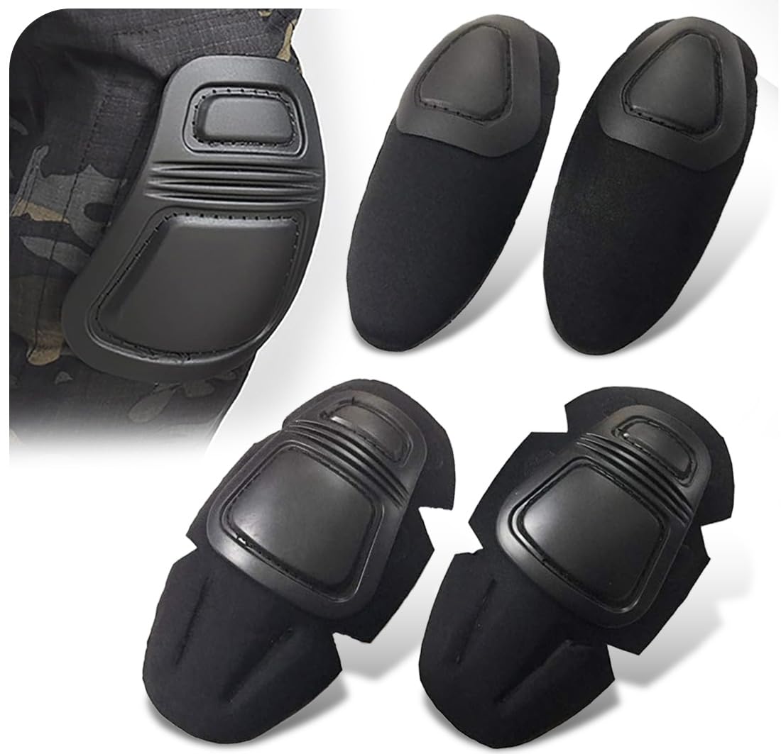 WorldShopping4U Militare Paintball Ginocchia e Gomiti Softair Combat Set di Sicurezza Gear