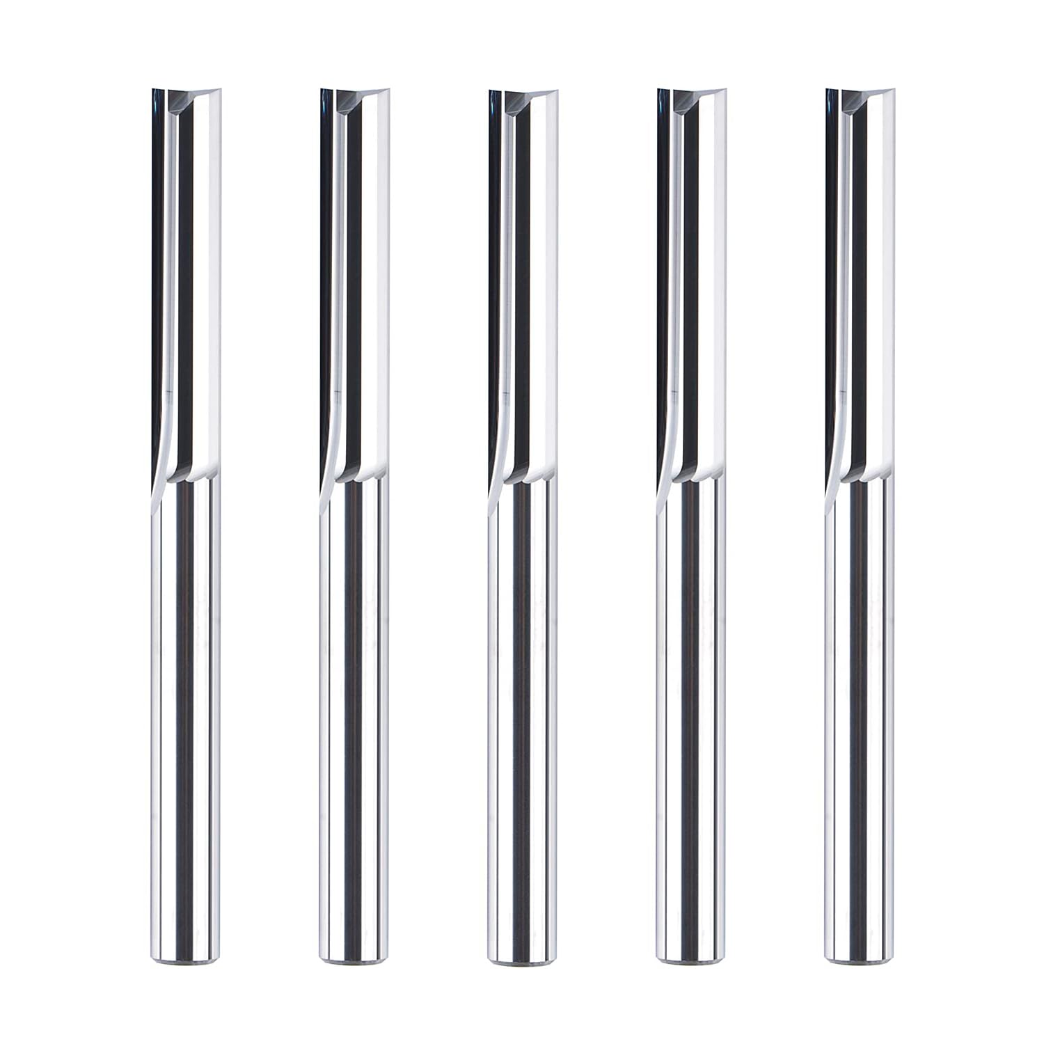 SpeTool 2 Frese Elicoidali da 6 mm, Codolo Upcut, Lunghezza di Taglio 24 mm, 2 Flauti CNC per Scanalature, Legno