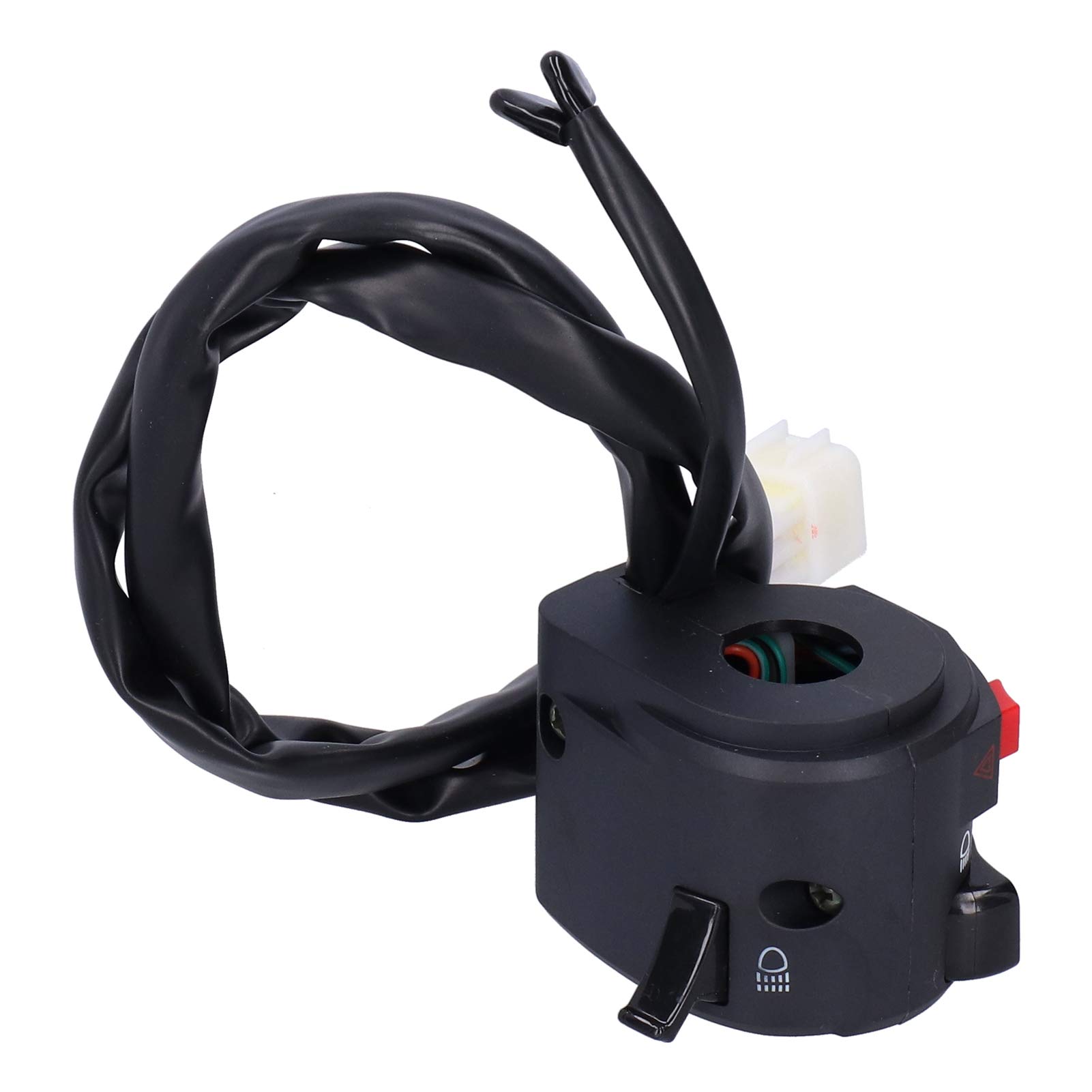 Universel ABS 7 / 8in 22mm Moto Interrupteur Guidon Moto Klaxon Clignotant Boutons de Commande de Phare, Noir