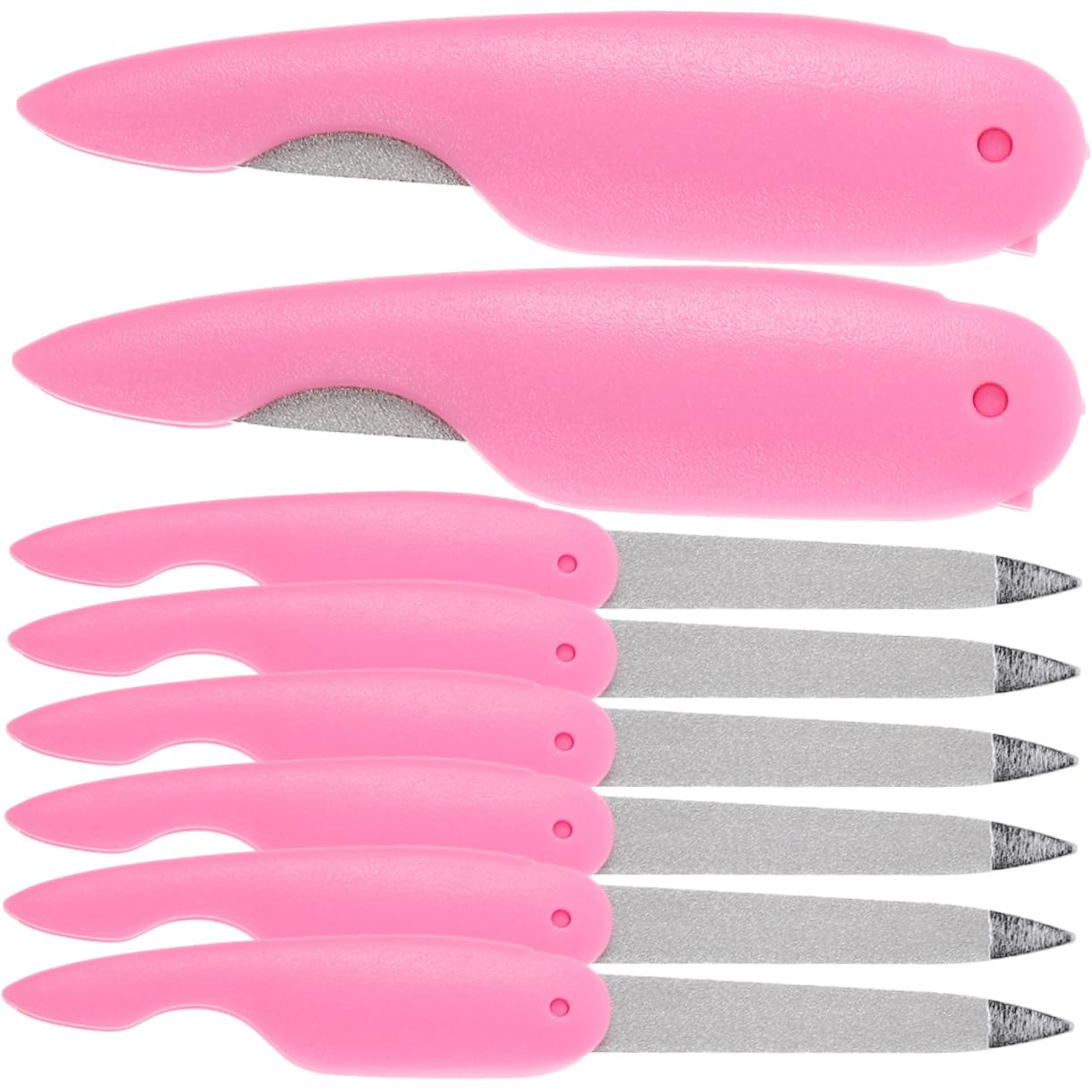 FOMIYES 40piezas Limadores De Uñas Metálicos Plegables Para Manicura Herramientas De Pulido Para Uñas De Manos y Pies Diseño Portátil y Elegante Para Uso Personal y Salones De Belleza
