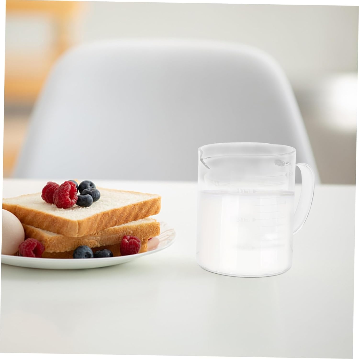 Alipis 3pcs Glass Measuring Cups Lids Graduated Beakers for Kitchen Beaker Measuring Cups