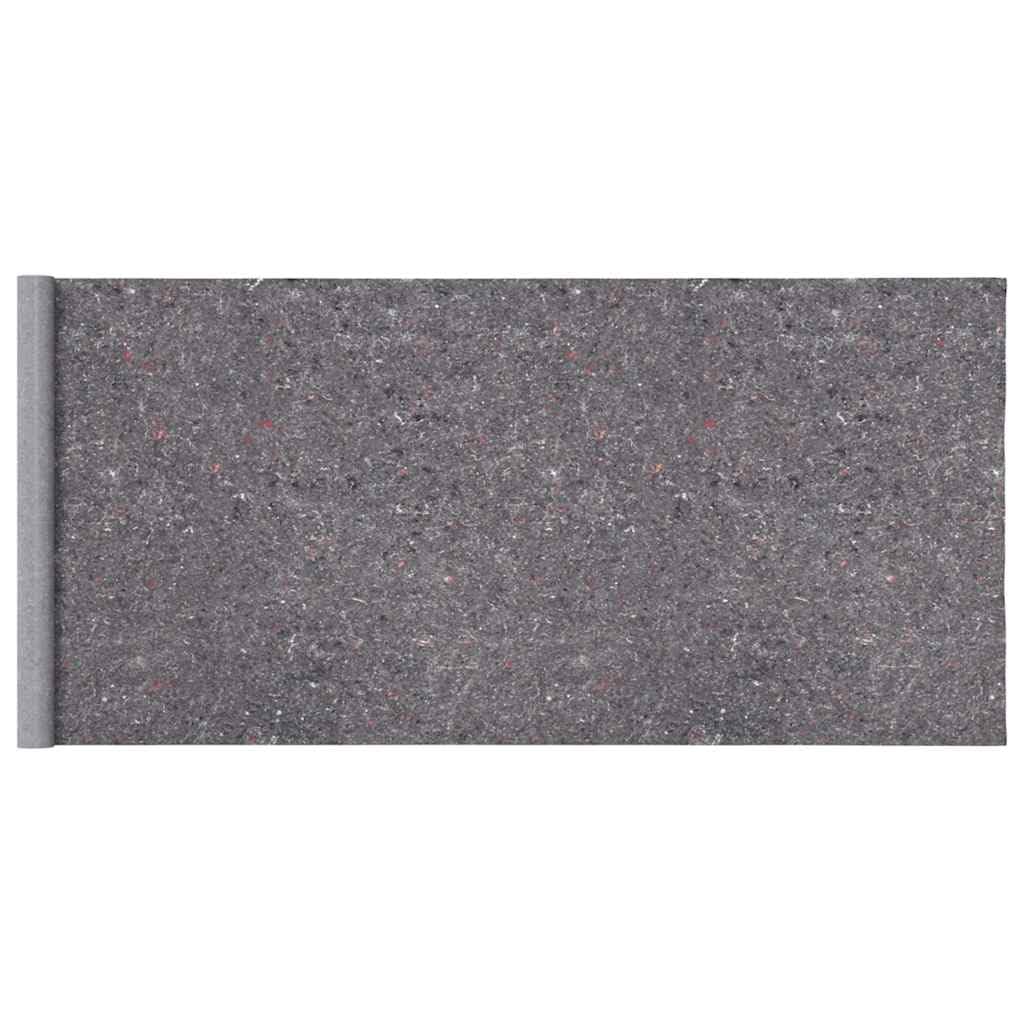 Fieltro antideslizante de 5 m, 180 g/m², color gris, con revestimiento de polietileno, protección de suelo impermeable para renovaciones, mudanzas, suelos duros, laminados, parqué, baldosas