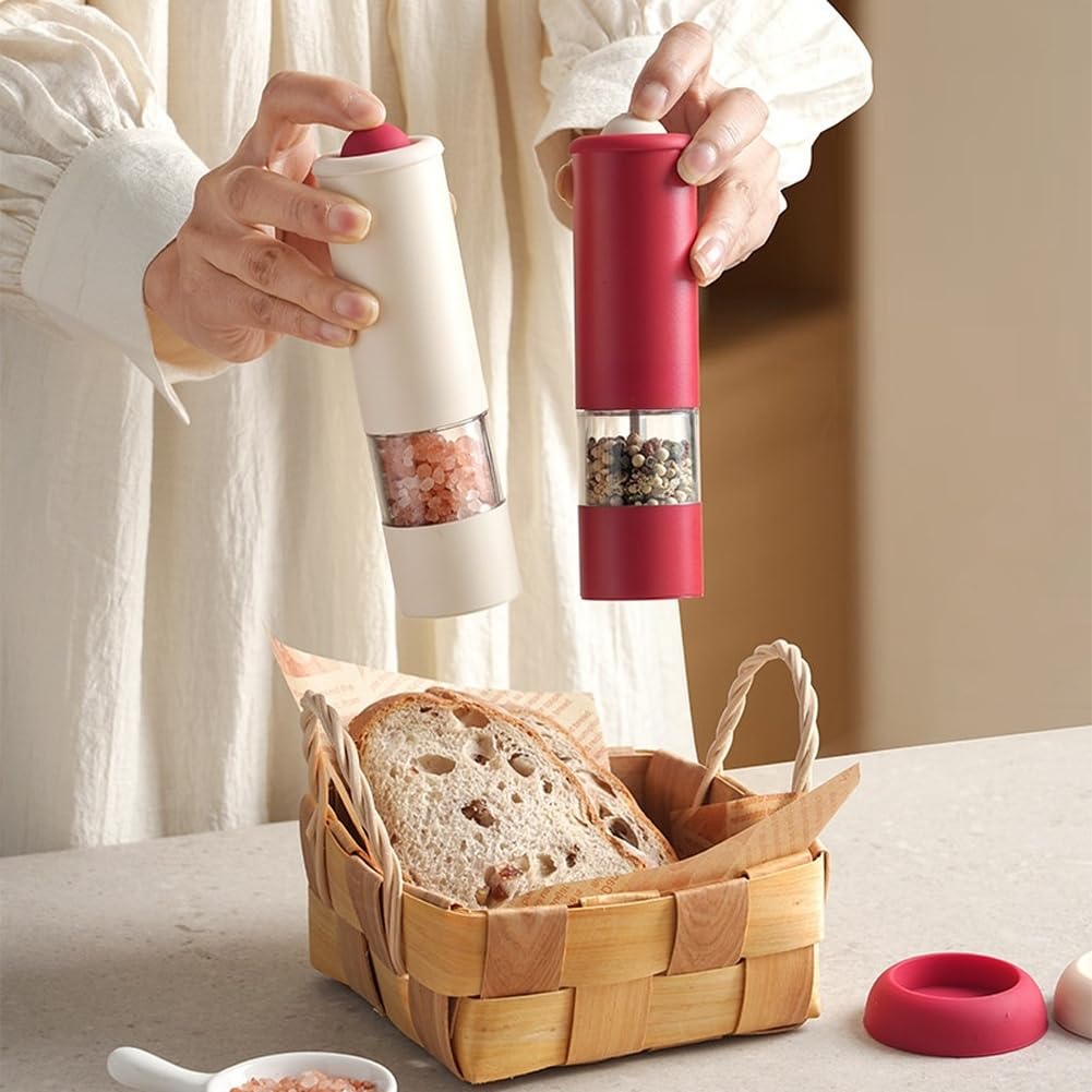 Moulin à sel automatique pour cuisine - Utilisation à une main - Compact (2