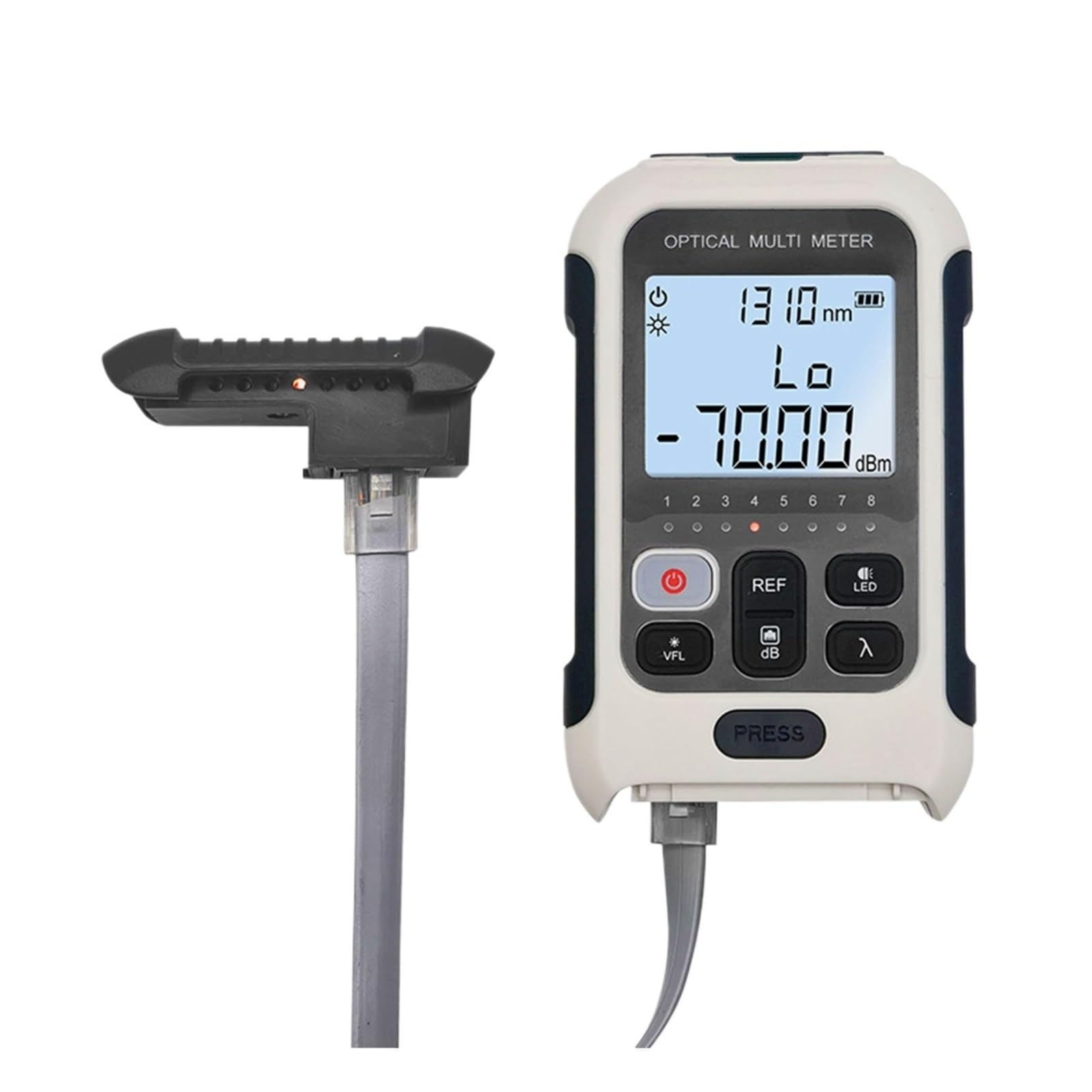 Comprobador de fibra, Medidor De Potencia Óptica FTTH-70 ~ + 10dBm Probador De Fibra Óptica SC FC-50 ~ + 26dBm Probador De Cable De Fibra Óptica Con Iluminación Led(50to26)