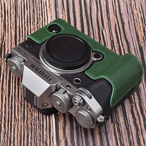 Rieibi Fuji XT5 Case, Quality Genuine Leather Half Case for Fujifilm X-T5 Digital Camera - Image 4