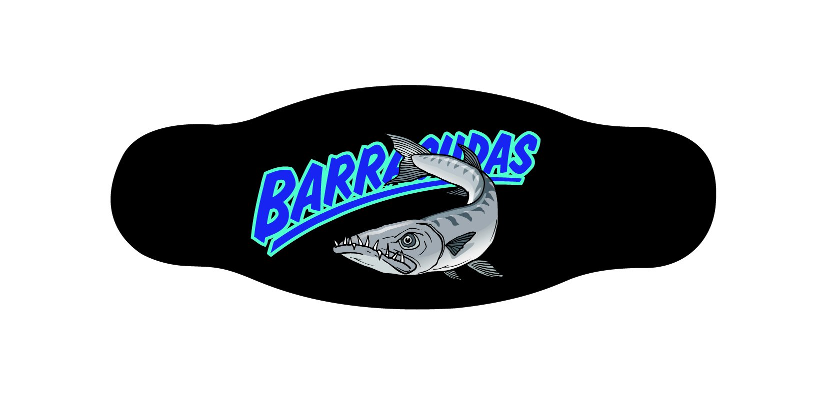 Best Divers IN/BRC, Cinturino Maschera in Neoprene, Doppio Foglio, Barracudas New
