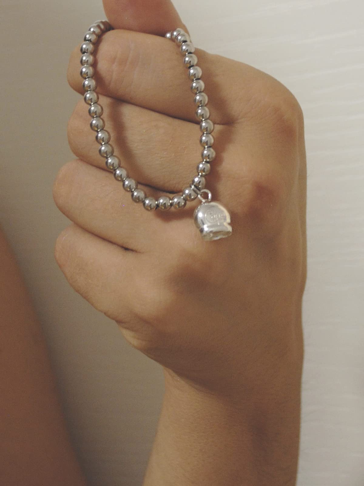 Donipreziosi Bracciale Capri in Argento 925% - Campanella con Sfere lisce - Campana di Capri Braccialetto da Donna e Ragazza