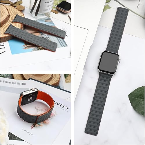 Miniatura 3 de Correa de reloj magnética compatible con Apple Watch Band de 1.929 in 1.772 in 1.732 in 1.654 in 1.614 in 1.575 in 1.496 in pulsera de repuesto de
