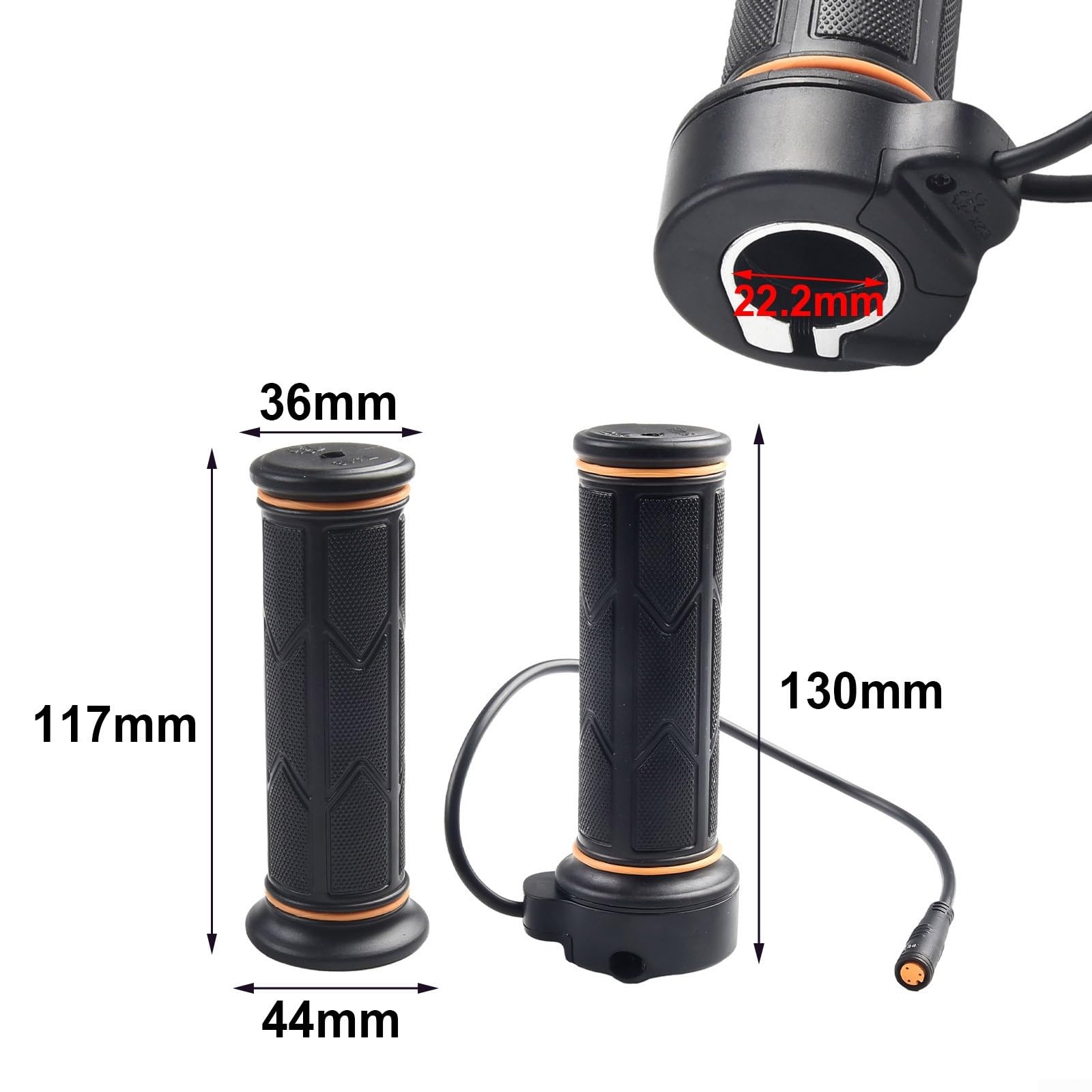 Poignée d'accélérateur de vélo, 12 V-72 V pour vélo électrique, 192 x, poignées d'accélérateur pour moteur central pour Bafang BBS01 02 HD Accessoires