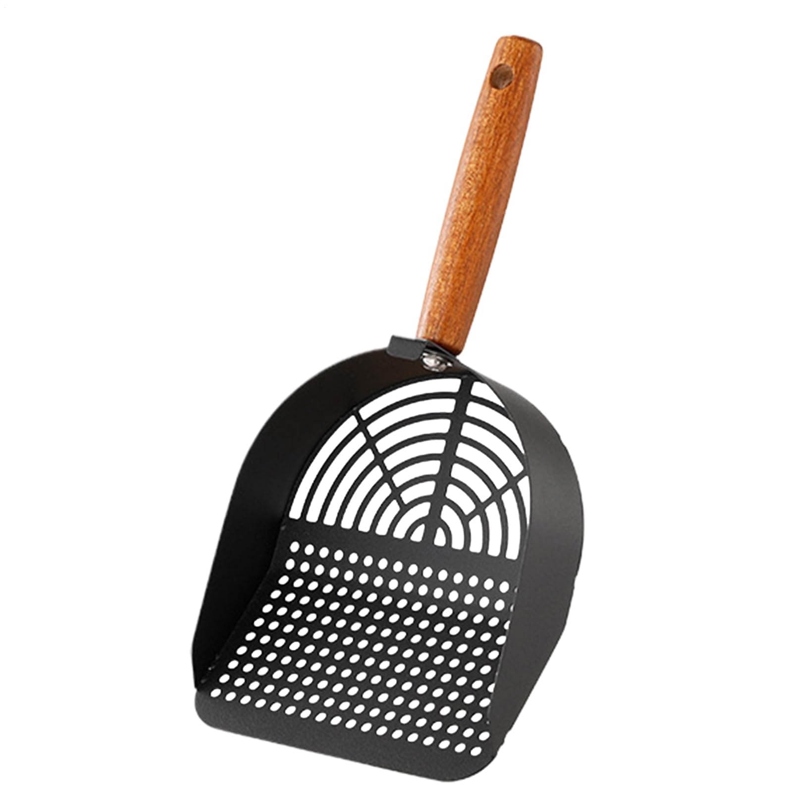 Pala para Arena de Gato, Raspador de Acero Inoxidable, Herramienta Limpieza Robusta for Uso doméstico y higiene óptima en Viajes(Hole Style High Carbon Steel Resistant to)