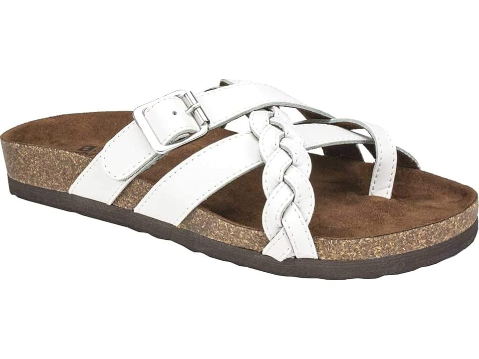 White Mountain Harrington (White/Leather) Women's Shoes INTERNATIONAL SHIPPING