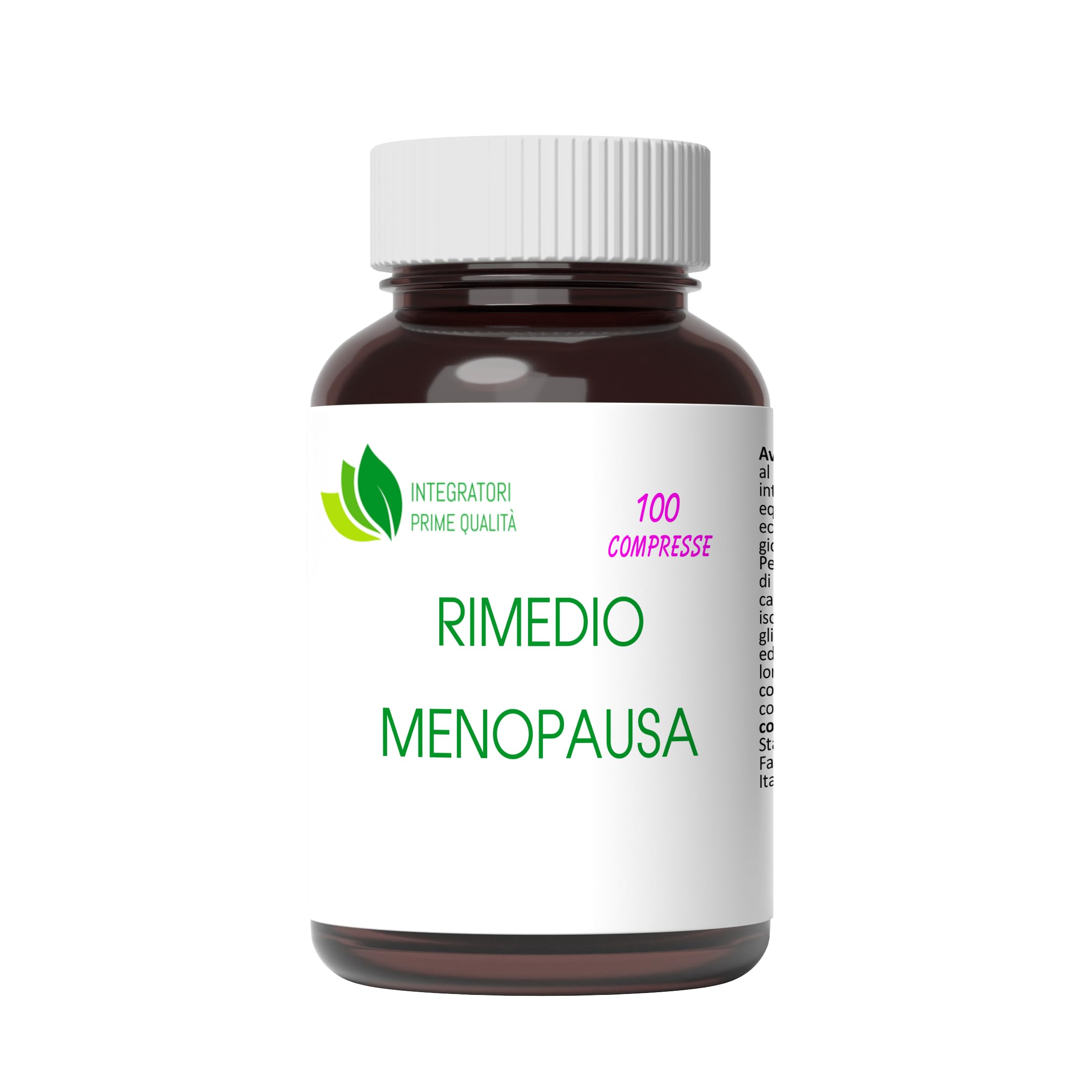 Rimedio Menopausa 100 Compresse - Trifoglio Rosso Agnocasto Cimicifuga Kudzu Moringa Dioscorea Verbena - Isoflavoni Naturali -Controllo della Sudorazione e del Peso, Relax Mentale