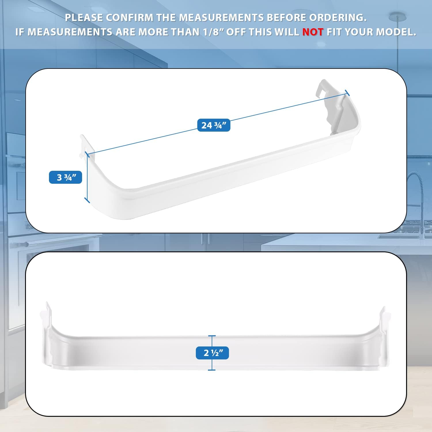 UPGRADED Lifetime Appliance 240338001 Door Bin Shelf Rack Compatible with Frigidaire or Kenmore Refrigerator