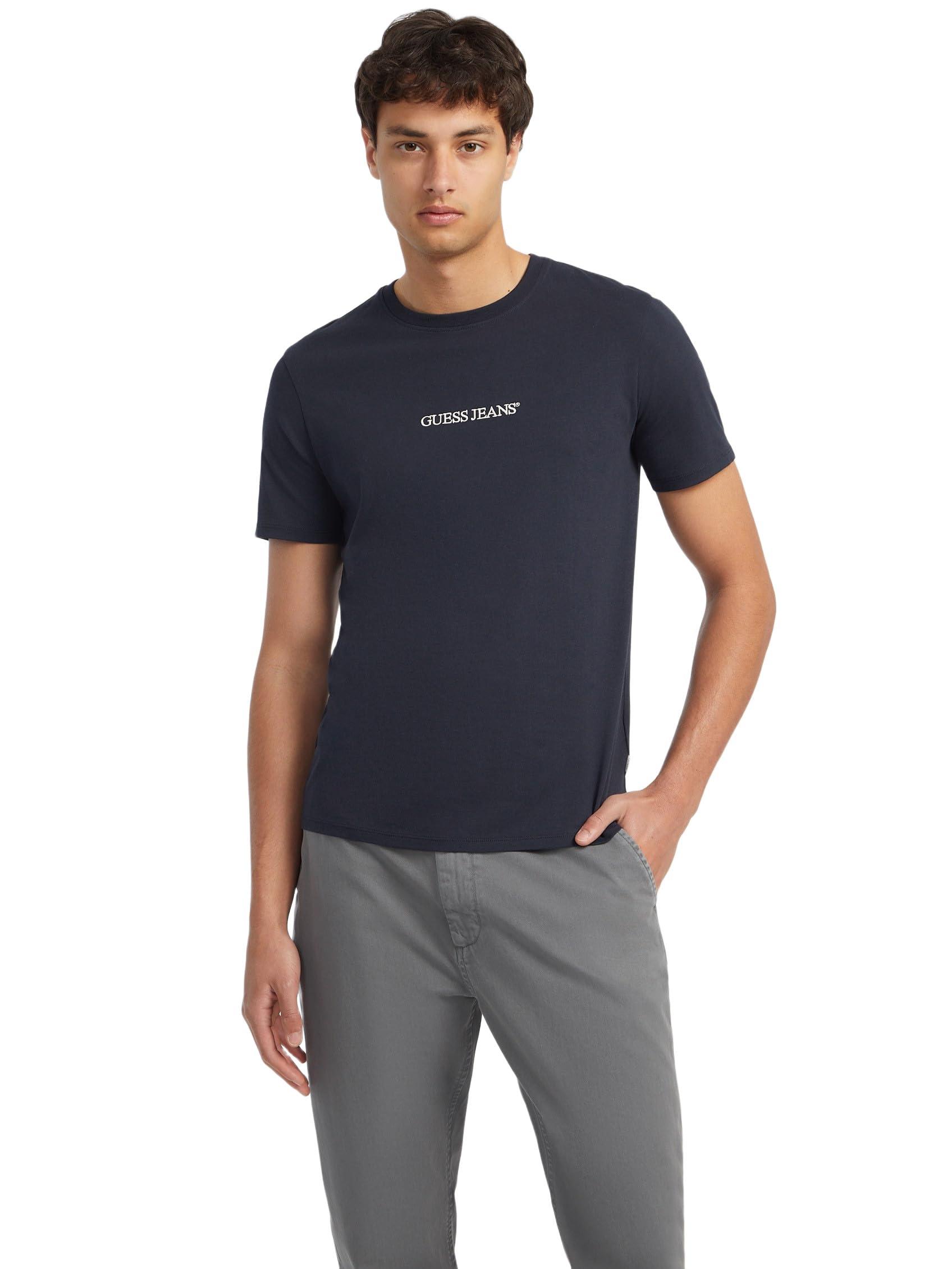 GUESS Camiseta delgada con logotipo bordado