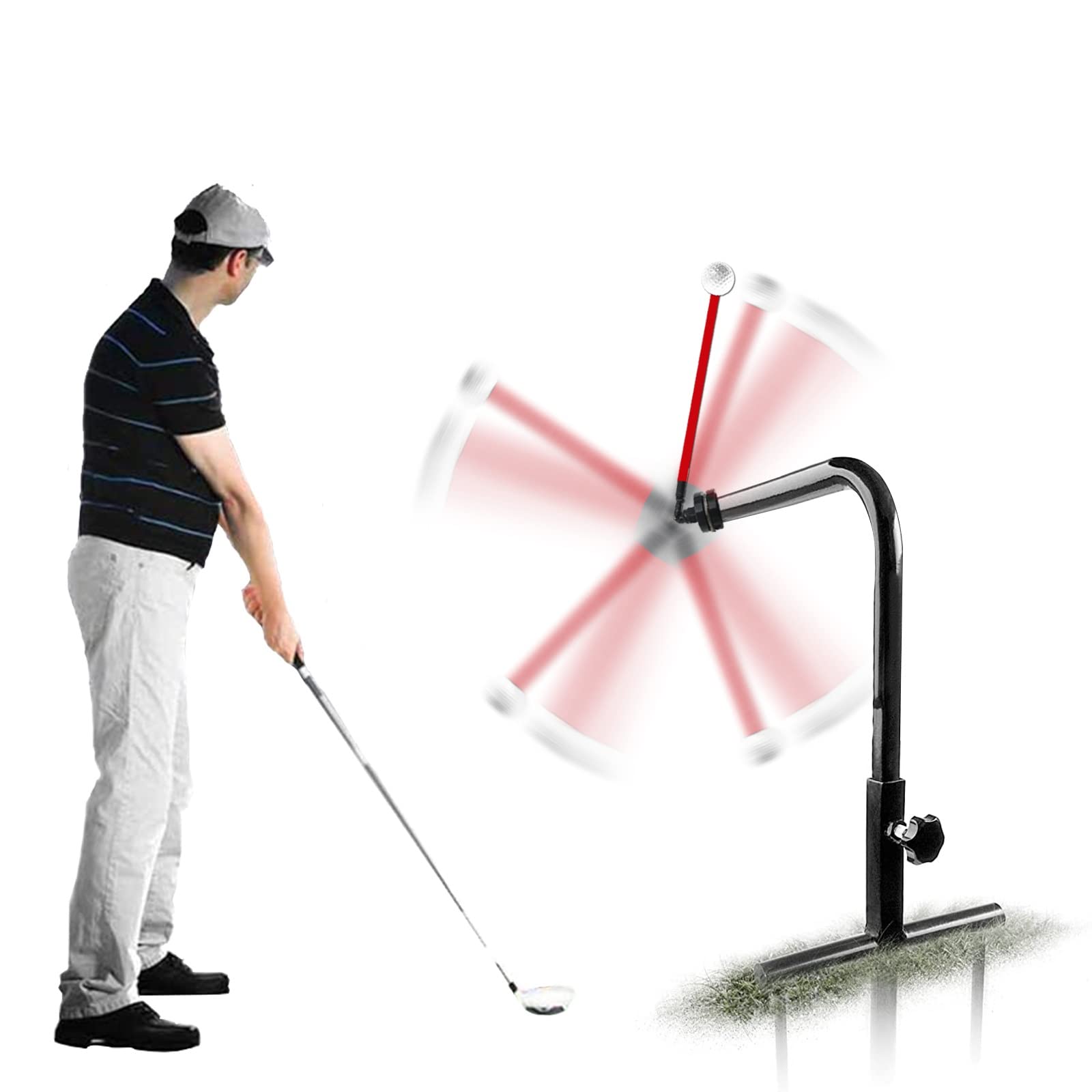 DYTWXG Golfschwung-Trainingshilfe, Golfhaltungskorrektur, tragbarer Golfschwung-Groover-Schlagtrainer für Indoor-Outdoor-Sportarten Golfball-Übungswerkzeug