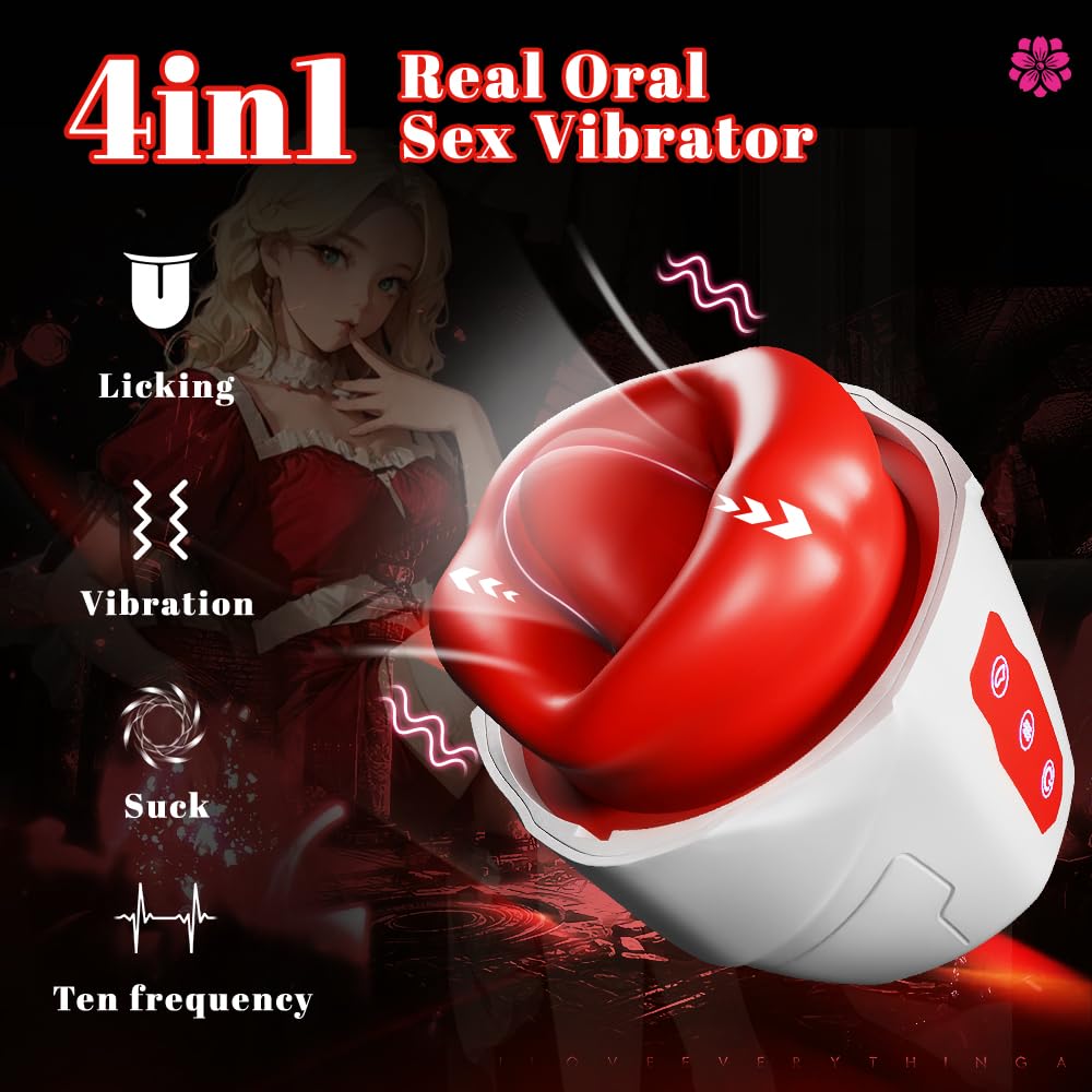 Vibration für frauen Sex Spielzeug Lmgoc Klitoris Stimulator mit 10 Zungelecken&Vibrationsmodi 3 in 1 Vibratorensets G-Punkt Vibrator für Frauen Sex Toys Stimulator Klitoris Brustsauger Anal Dildo