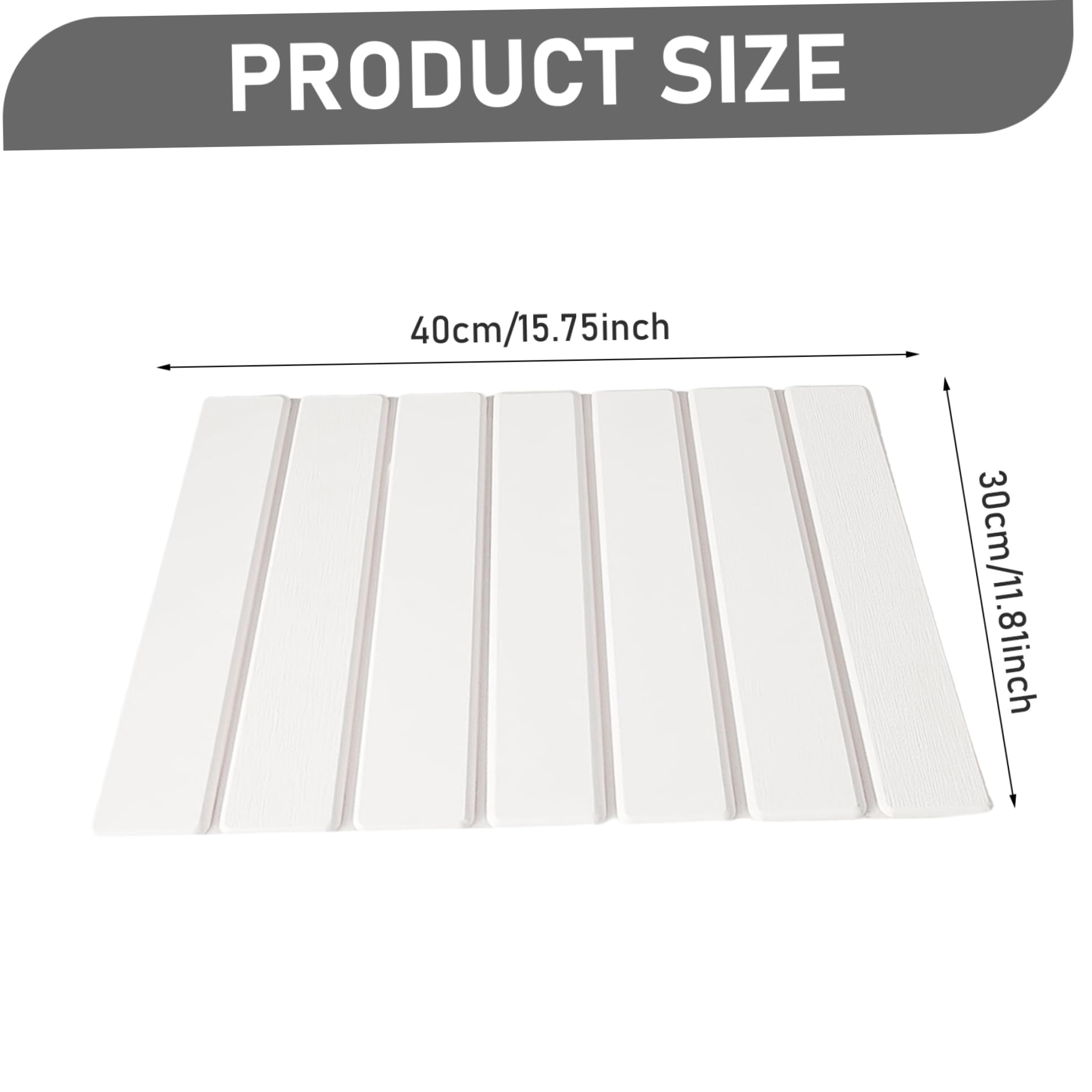 Alfombra de baño de Piedra de diatomita, Alfombra Piedra Diatomita de Secado rápido de 16x12 Pulgadas, de baño no Deslizante Plegable para la Ducha de Cocina, Blanco #