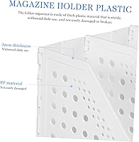 Vista 4 de OSALADI Desk File Organizer with Multiple Compartments Collapsible Binder Holder and Magazine File for Office Use Material Space-saving Design for