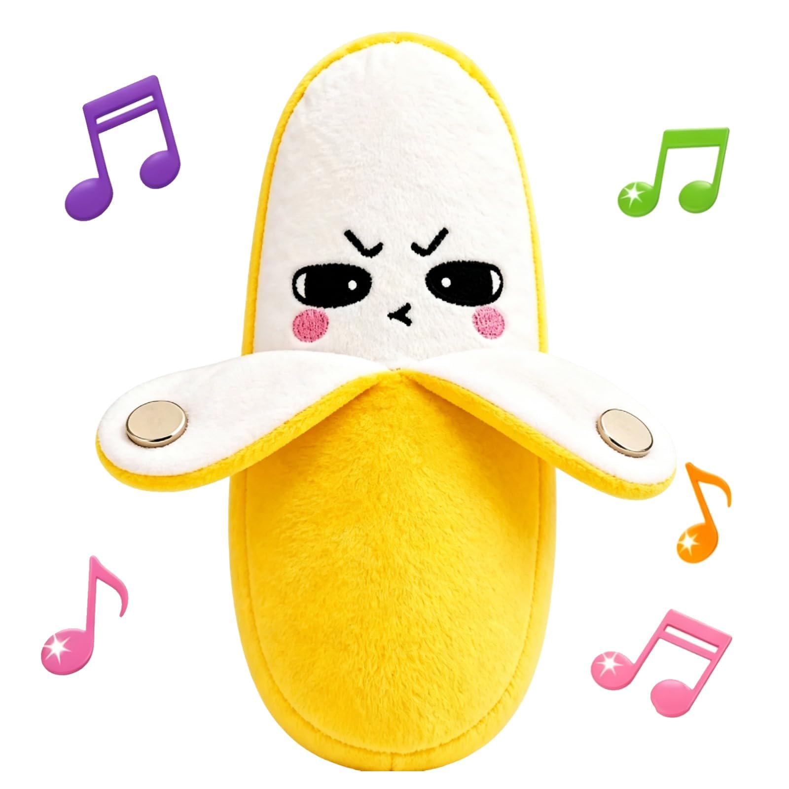 LKHYUKU Interactive Music Plush Toy, Touch Play Make Music, Touch Sensor Musical Stuffed Fruit Toy Educational Interactive Toys Soft Plush Toy for Babies Toddlers Kids Birthday Gift Carrot，Banana