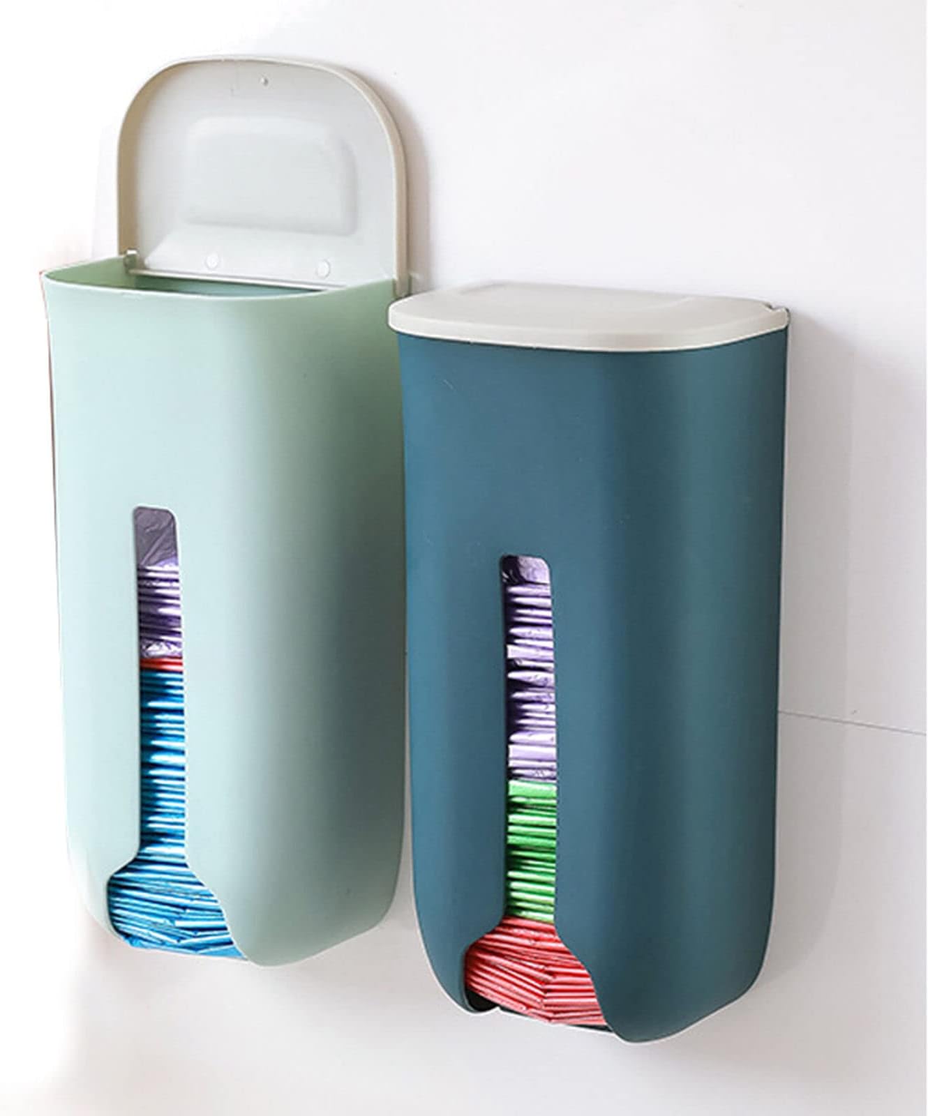 ONTRIP Garbage Bags Storage Box Kitchen Organizer 3 Colors Plastic Wall Mounted Rubbish Bag Container Accessories Home Product Office Product