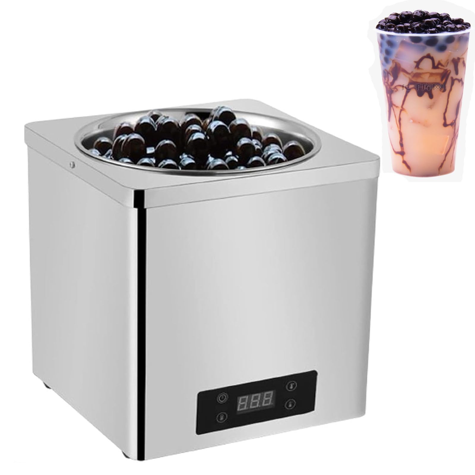 FBJAMZ Taro Ball Tapioca Ball Machine,Milk Pot Soup Pot Set,3L/7L Commercial Electric Soup Pot,600W Chocolate Tempering Machine
