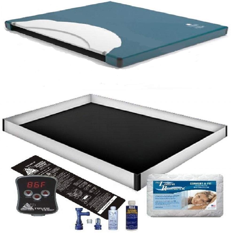 US 70% WAVELESS WATERBED Mattress/Liner/Digital Heater/Pad/Fill Drain/Conditioner KIT (Queen 60x84 1US2000P2)