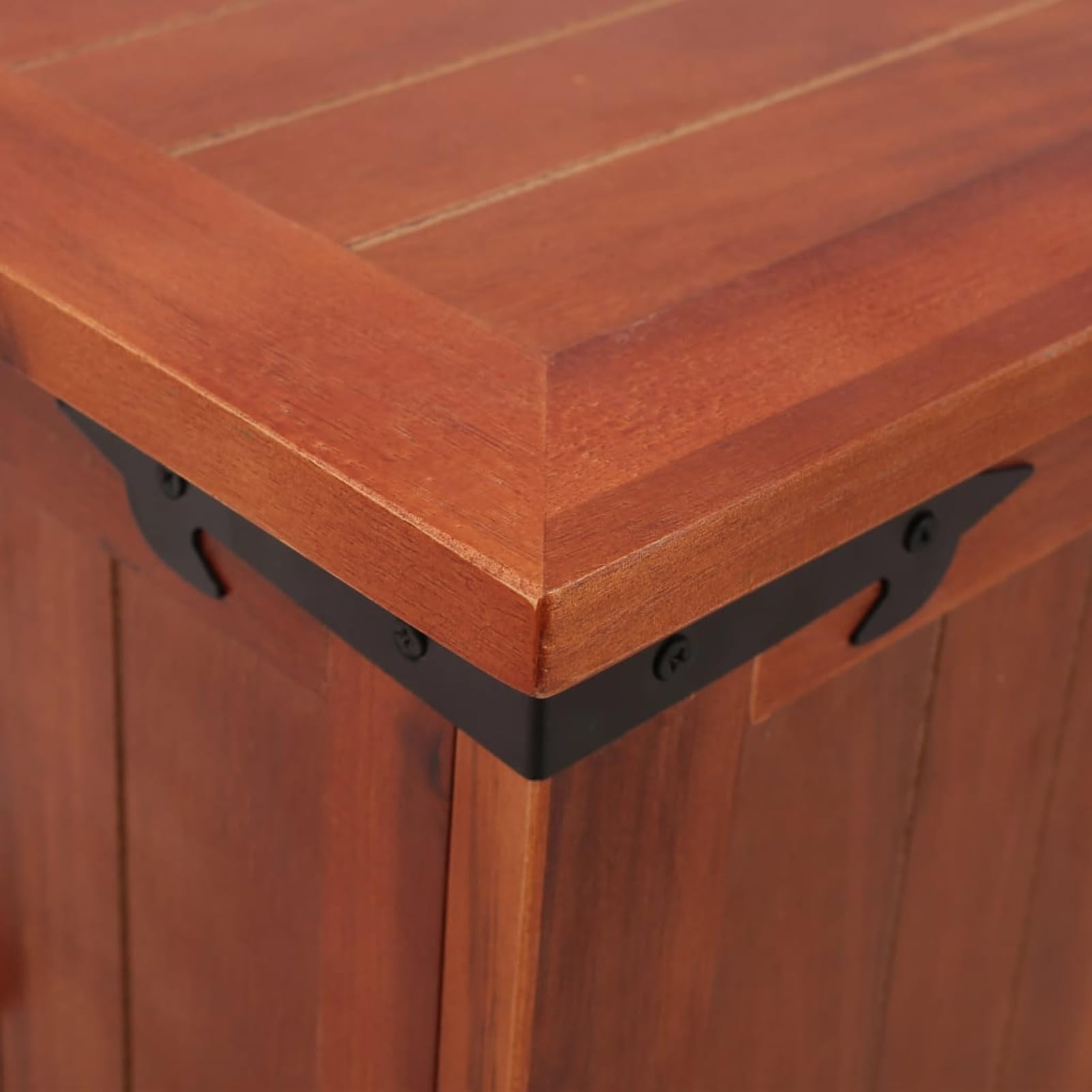 Homgoday Cassapanca 60x25x22 cm in Legno Massello di Acacia, Arredo Mobili Armadio Mobili Ufficio, Mobiletto Portaoggetti Ripiani Salvaspazio Mobiletto Armadio di Stoccaggio