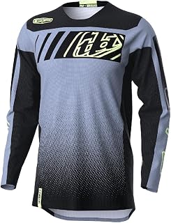 Troy Lee Designs Offroad Motocross Dirt Bike ATV Motorcycle Powersports Racing Jersey Shirt for Men, GP (Solid Black/Gray, L)