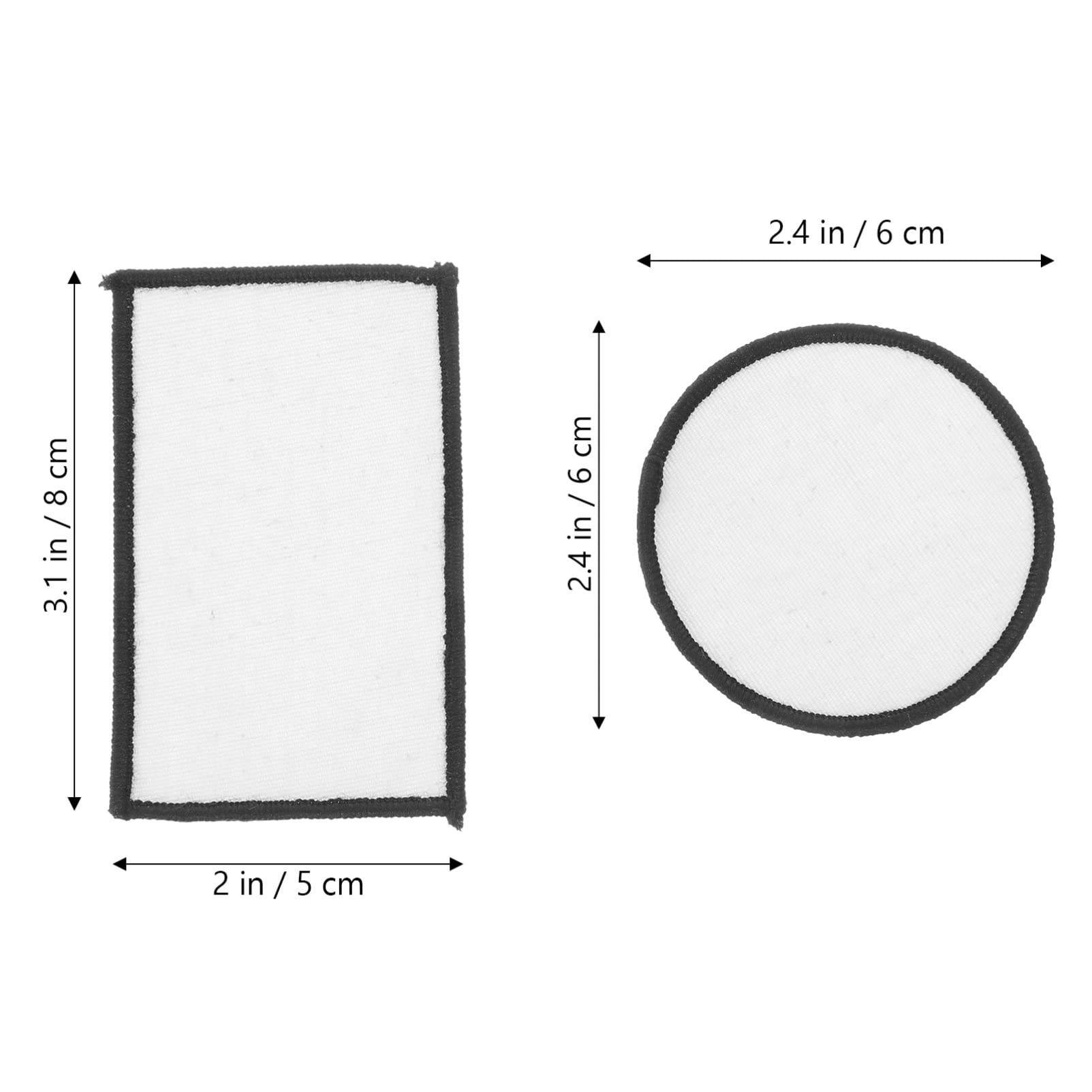 Operitacx 100pezzi Toppe Termoadesive Vuote Per Abbigliamento Patches Ricamati Per Riparazioni e Decorazioni Jeans Borse e Facili Applicare