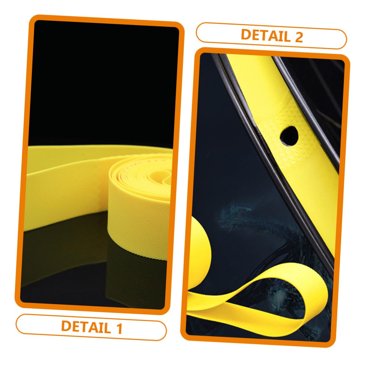 KICHOUSE Bike Tire Protectors Rim Strips for Road and Mountain Bicycles Durable Cushioning Liners for Enhanced Protection and Easy Application