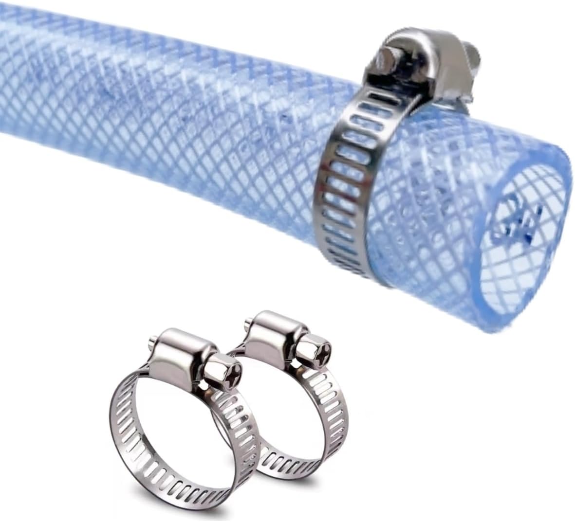 50Ft x 3/4 inch Plastic Vinyl Tubing Flexible Hose High Pressure Braided Clear PVC Vinyl Tube