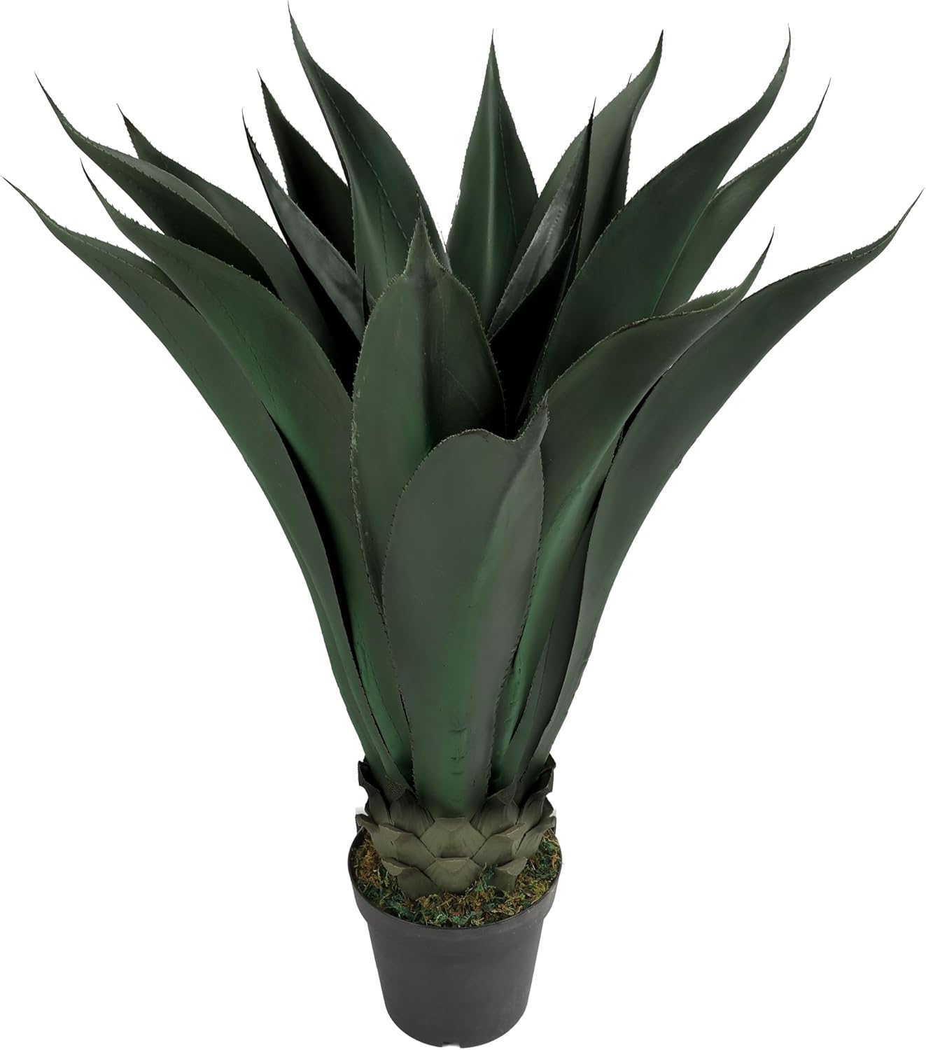 37”Agave Artificial Plant ?Artificial Aloe Vera Plant ?Fake Succulent Potted Plants with Black Plastic Pot,UV Resistant Fake Agave Plant for Outdoor/Indoor Decor