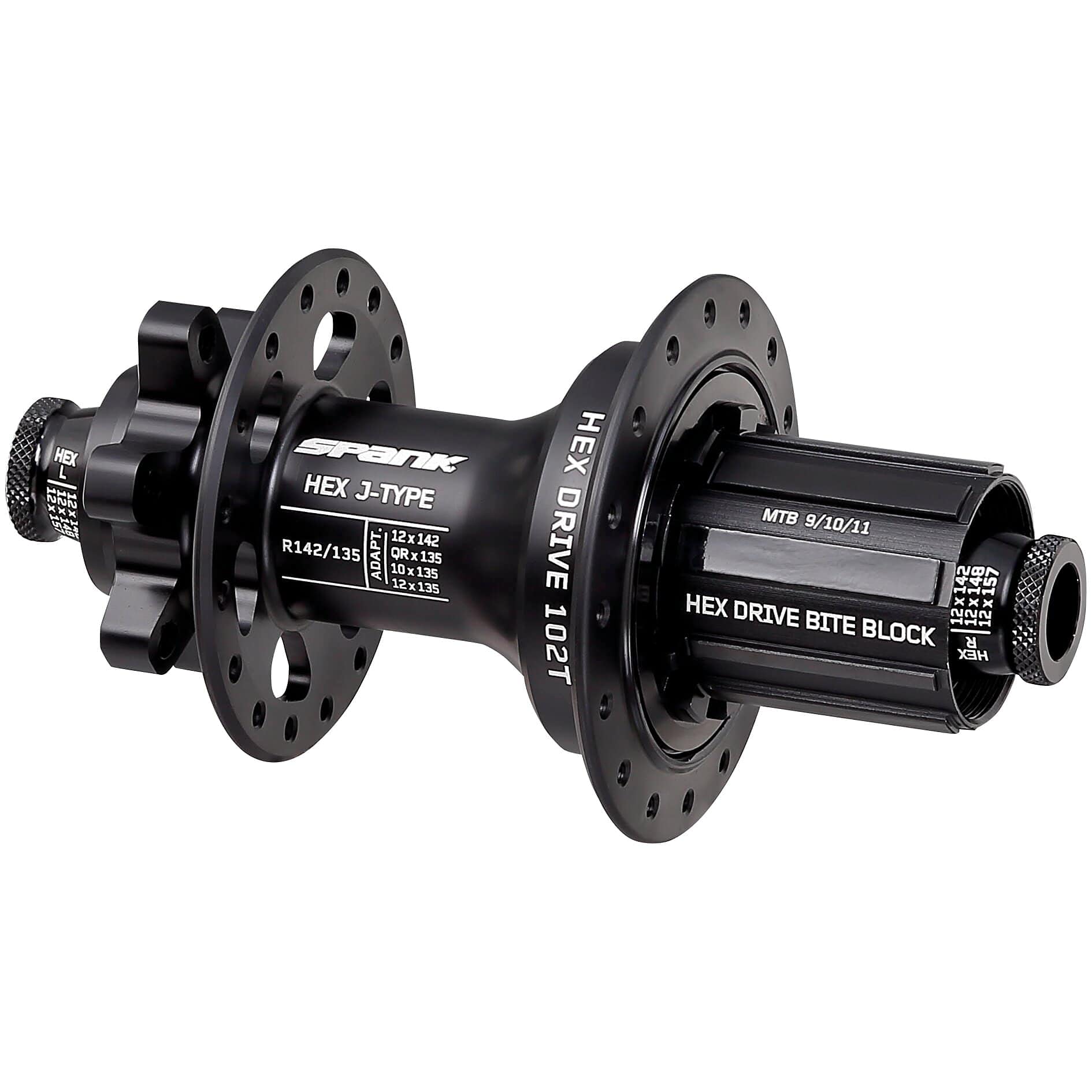 Amazon | Spank リアハブ Hex 135/142x12mm シマノ HG 102T 32H 大人用