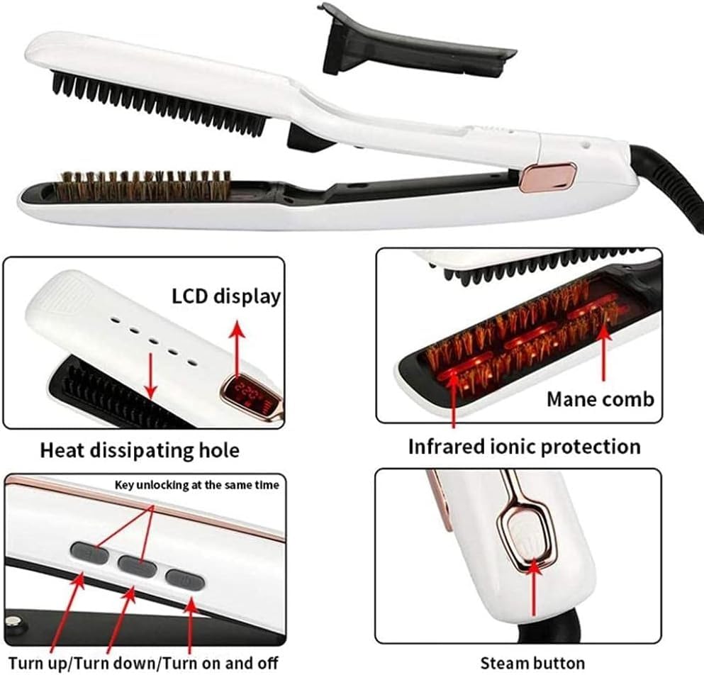 Plancha de Pelo Profesional de Vapor con Luz Infrarroja para Alisado y Estilizado miniatura 4