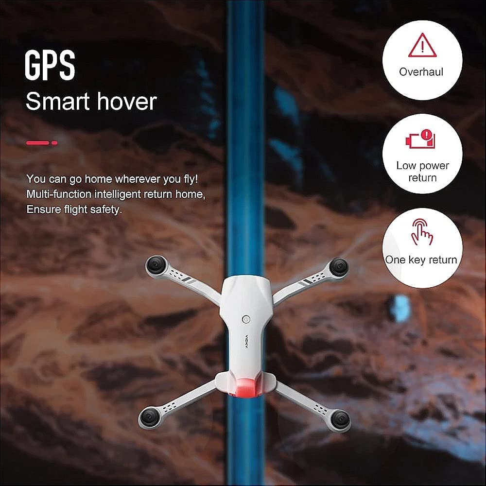 Droni con Fotocamera per Adulti 6K, GPS FPV Quadcopter 5G Pieghevole per Principianti con Ripresa Surround A 360°, Ritorno Automatico A Casa, Follow Me, 25 Minuti di Riproduzione/1 Batteria