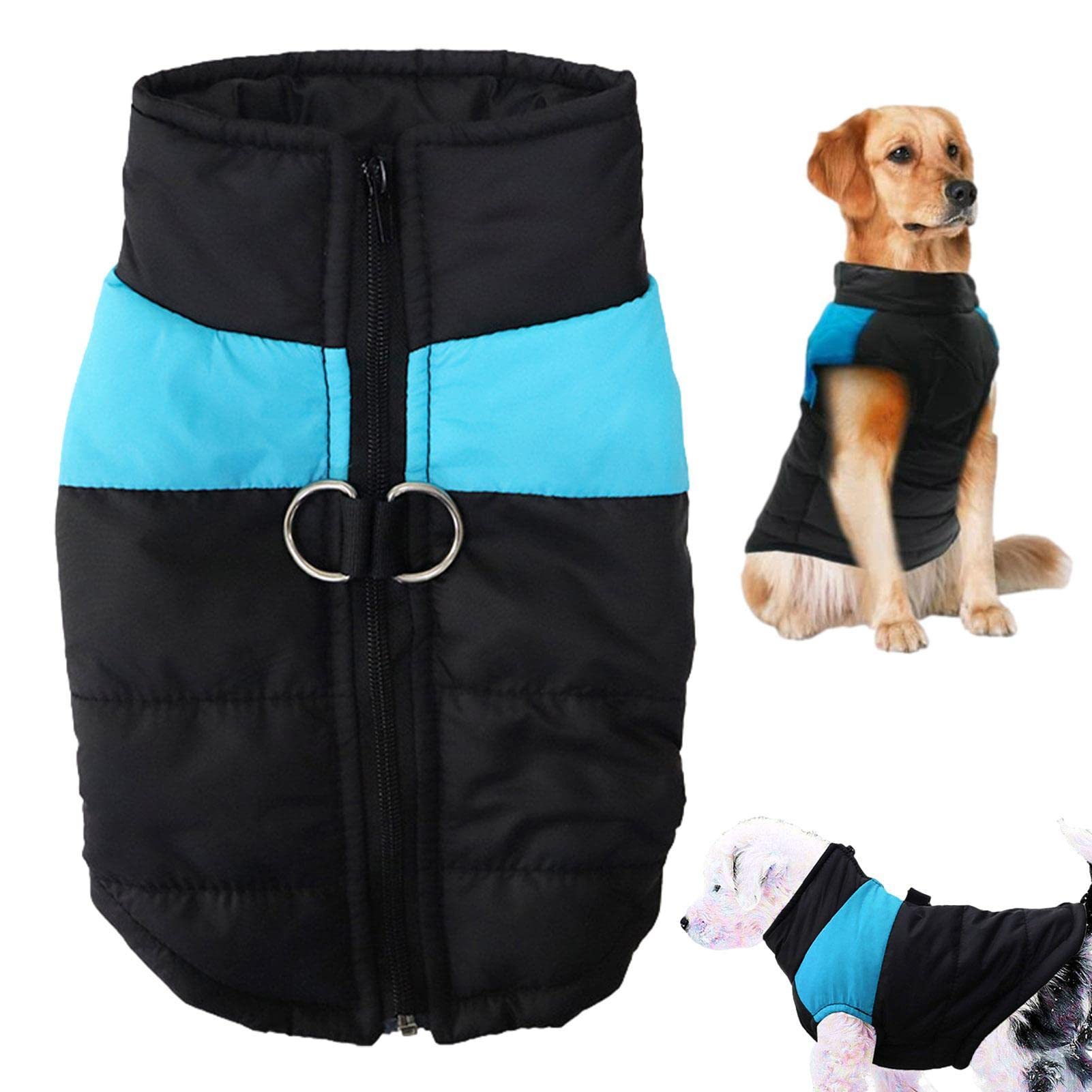 Bexdug Dog Winter Vest - Windproof Winter Warm Cotton Dog Coat Jacket - Extra Warm Cold Weather Dog Clothes with, Thick Pet Winter Outfit