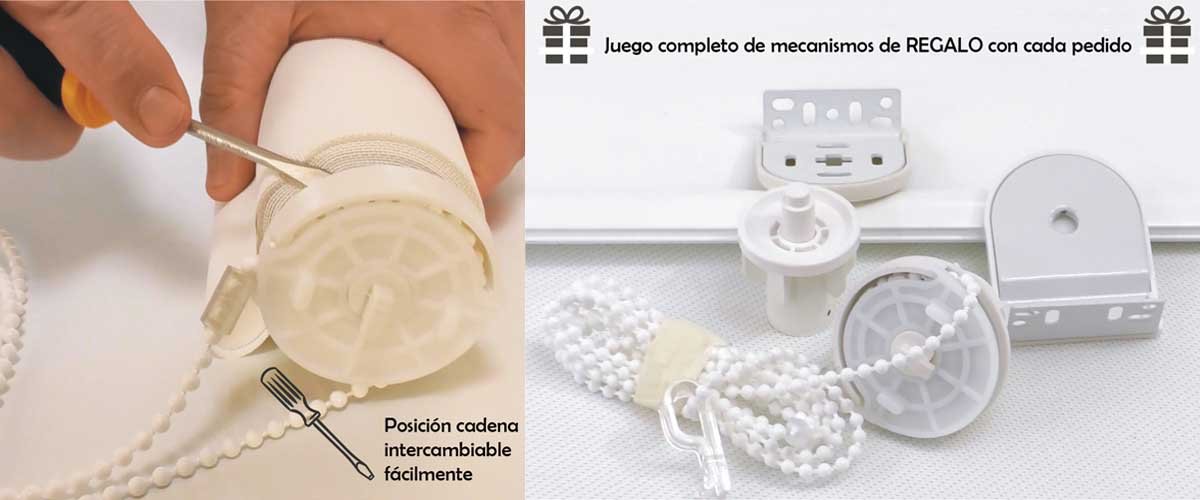 Estor TÉRMICO Opaco Premium (Desde 40 hasta 300cm de Ancho, no Permite Paso de la luz y sin Visibilidad Exterior). Color Blanco. Medida 238cm x 160cm para Ventanas y Puertas