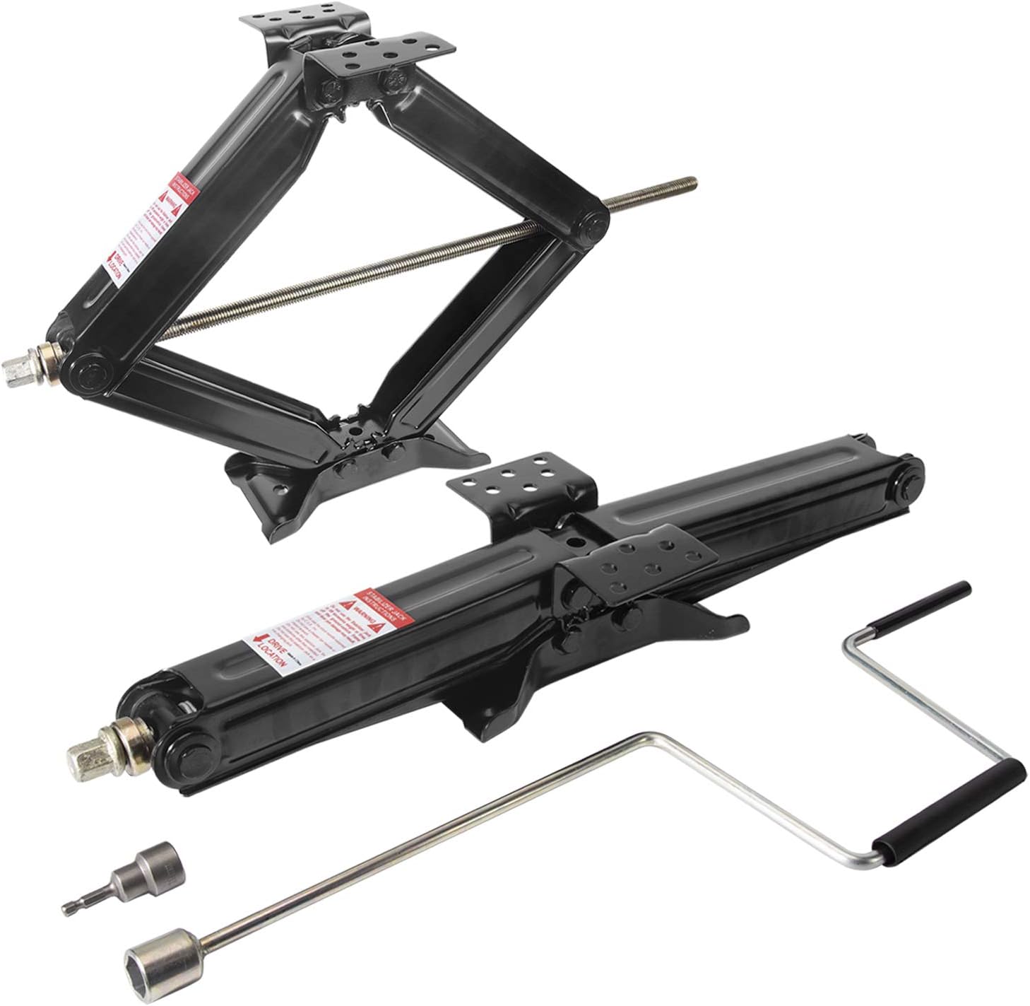 Set of 2 24" RV Trailer Scissor Jacks, Heavy Duty