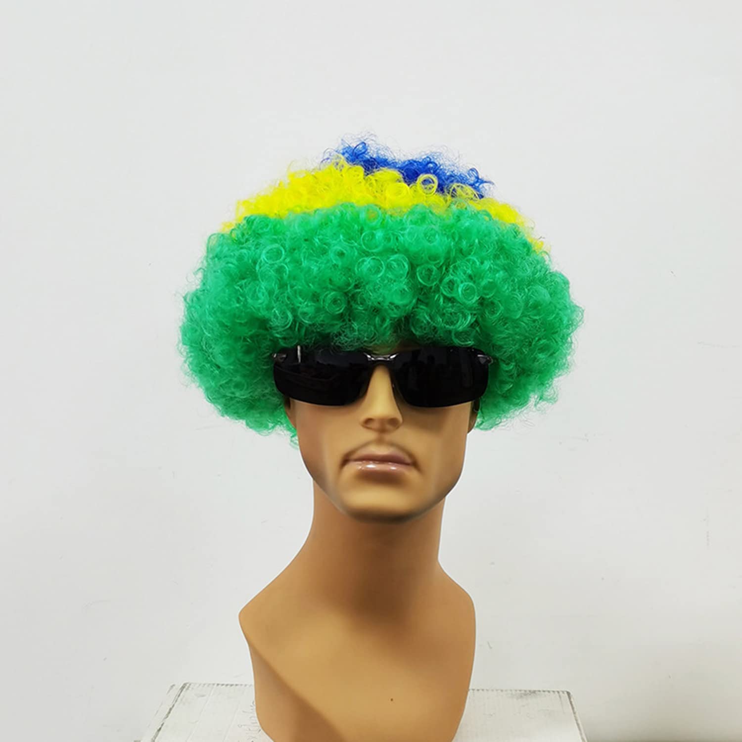 Buy 2022 Qatar World Cup National Wig Hat Football Fan Hair Wig For World Cup European Cup