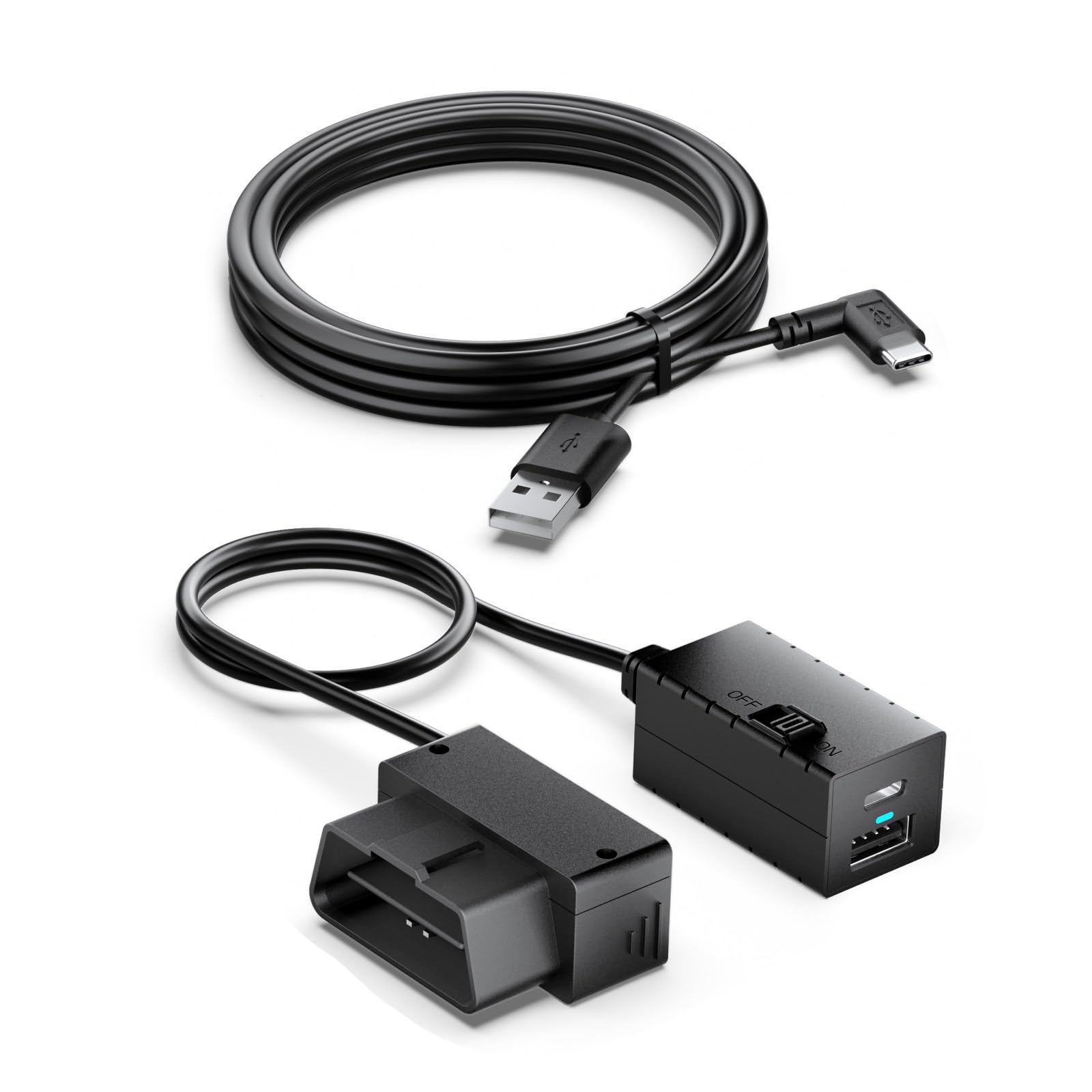 VIOFO OP100 OBD-II Tipo C - Cable de alimentación continua para cámaras de salpicadero de coche, cable OBD con interruptor de tiempo, 24 h de vigilancia de aparcamiento con protección de baja tensión