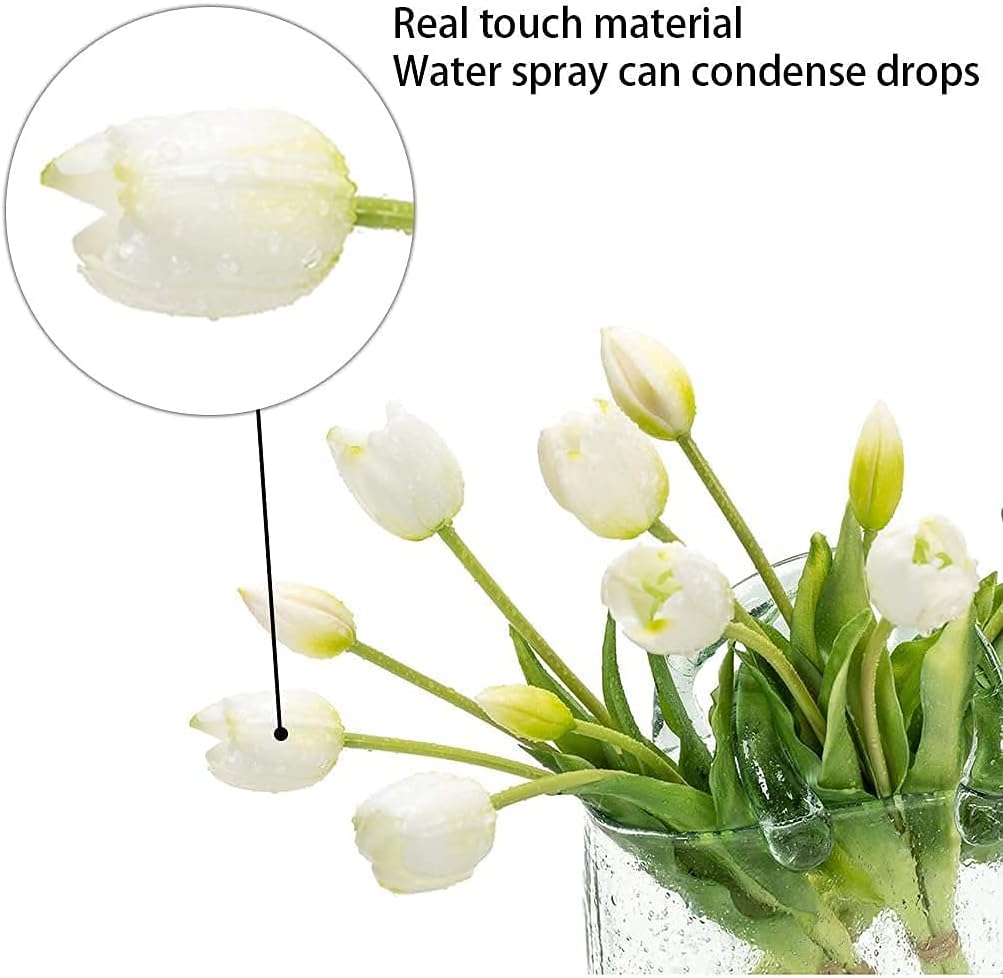 White Artificial Tulips Flowers Artificial Flowers Large Hydrangeas Wedding Party Office Home Kitchen Decoration