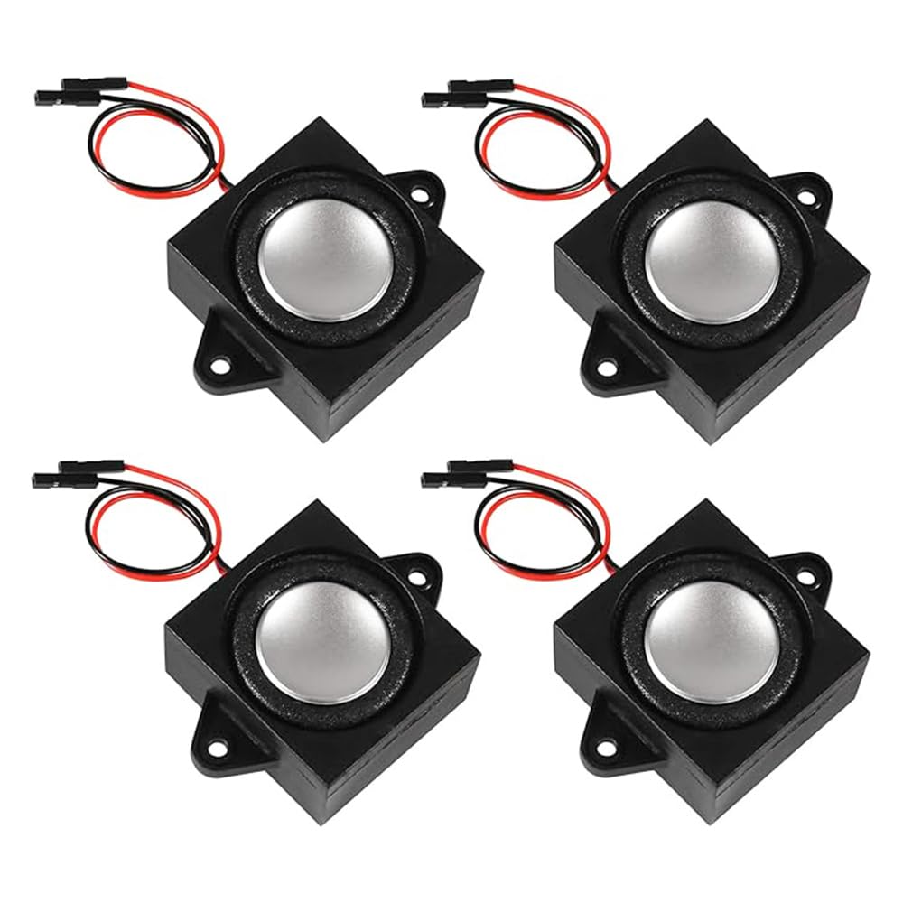 4PCS Mini Haut-Parleur à Cavité Unique de 3 Watts 8 Ohms, Interface de Séparation de Connecteur de Haut-Parleur de Petits Haut-parleurs Portables pour Variété de Petits Projets électroniques
