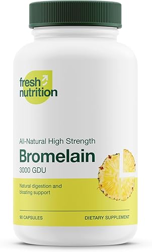 Bromelain Suplemento de bromelina de alta resistencia antioxidante, inflamación, digestión, sistema inmunológico, salud respiratoria, salud