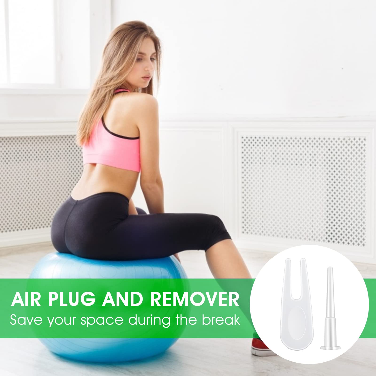 Kit Ricambi Tappi Valvola Per Palle Fitness - 15 Pezzi, Con Rimuovi-Tappo