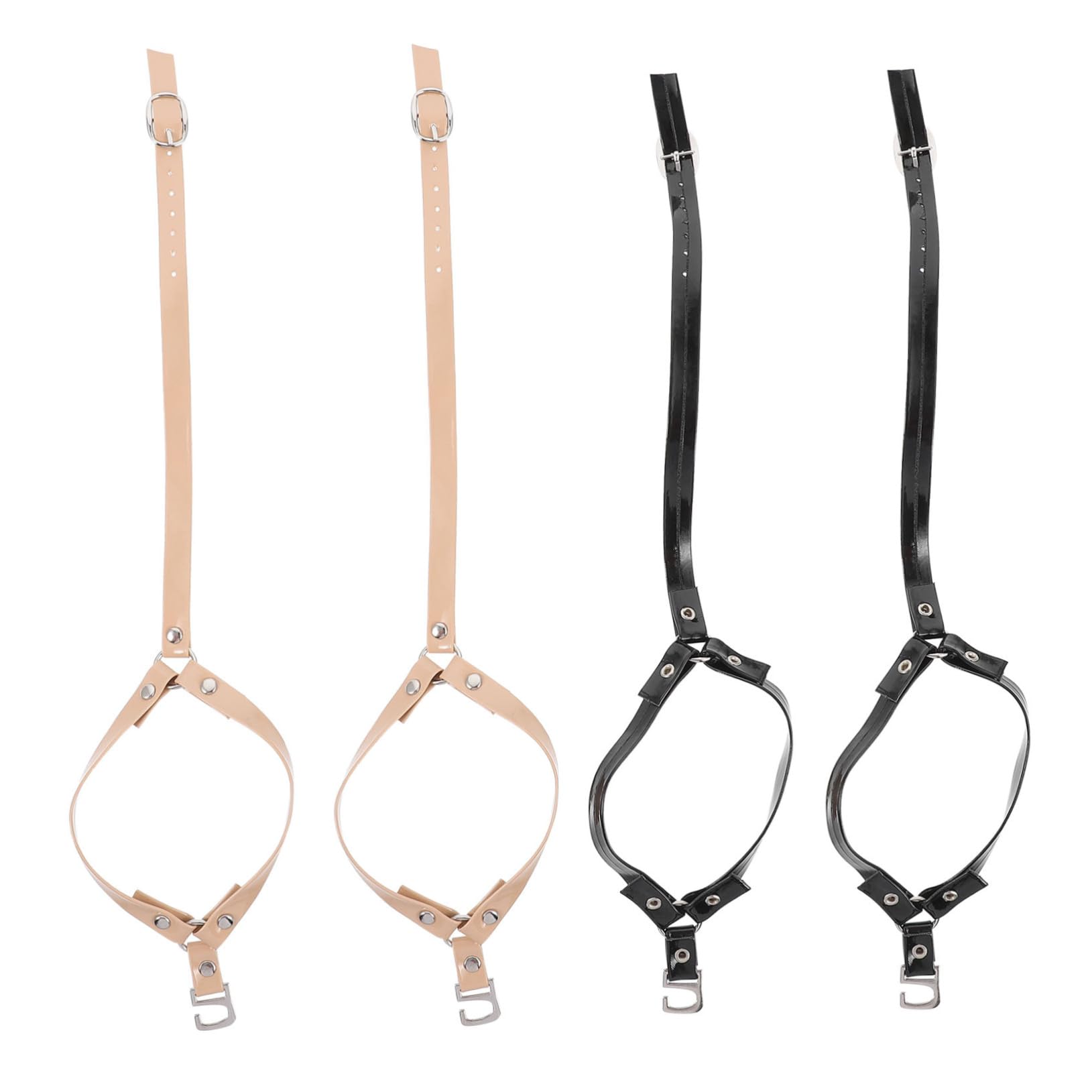 FOMIYES -falling Heel Straps 2 Sets Pu Women's High-heel Laces Anti-skid Straps Prevent Comfort Stability