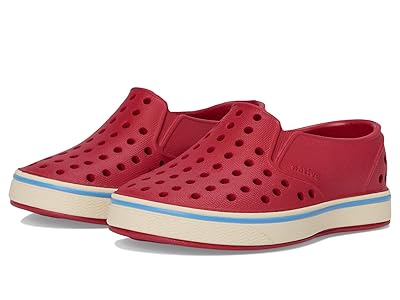 Native Shoes Kids Miles Slip-On (Toddler/Little Kid) Kids Shoes Ruby Red/Bone White : 6 Toddler M, Synthetic