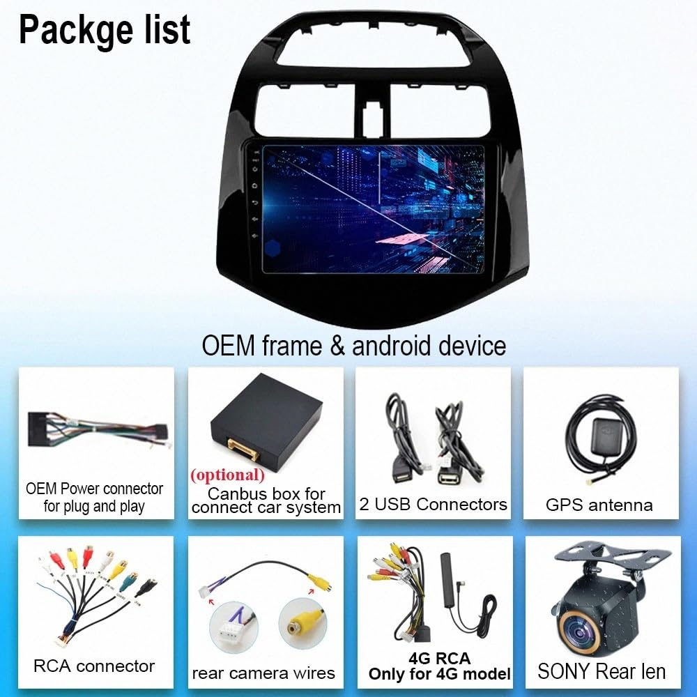 Touch Screen Radio Stereo Auto 2 Din per Chevrolet Classic Cruze 2009 Bluetooth, Ips Touchscreen Radio con Siri/Vocale/Gps Navigazione/Musica Online/Mirror, 8 Nucleo 8G+256G