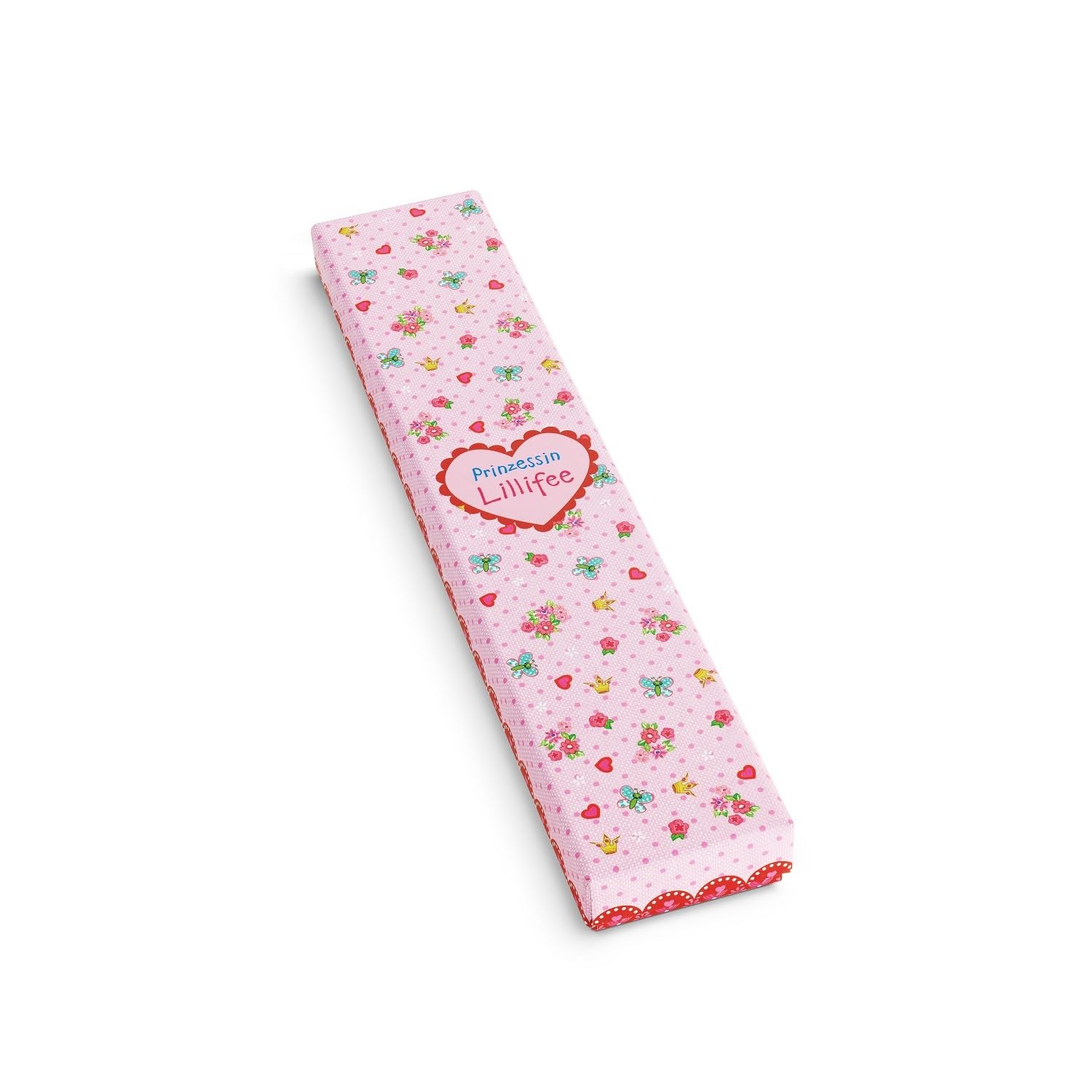 Prinzessin Lillifee Dziewczęcy zegarek kwarcowy analogowy z paskiem tekstylnym, wodoodporny do 3 barów, w pudełku prezentowym